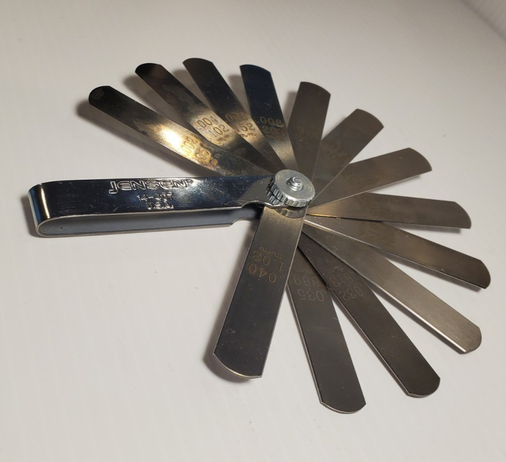 Jensen 14-407 Feeler Gauge 13 Blades Gauge Gage Thickness Measurment Tool