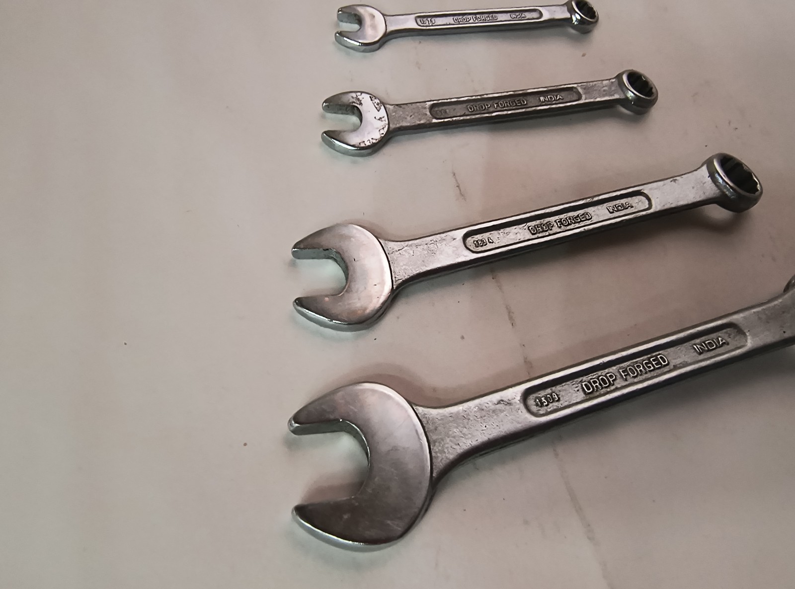 4 Vintage Gedore No. 14 Combination Metric Wrenches 8mm 10mm 14mm 17mm