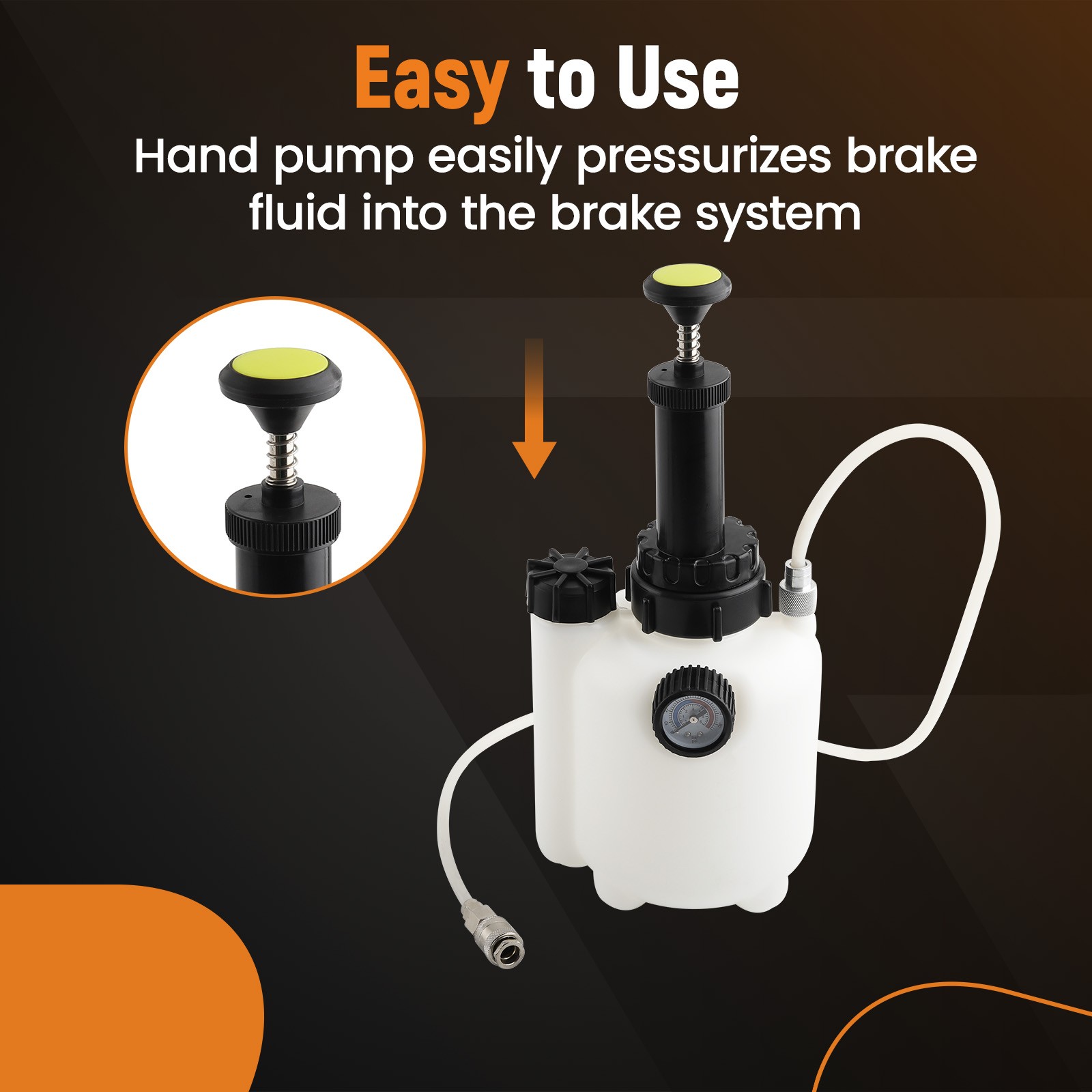 3L Car Manual Brake Bleeding Clutchs Fluid Bleeder Vacuum Pump Tool Kit New
