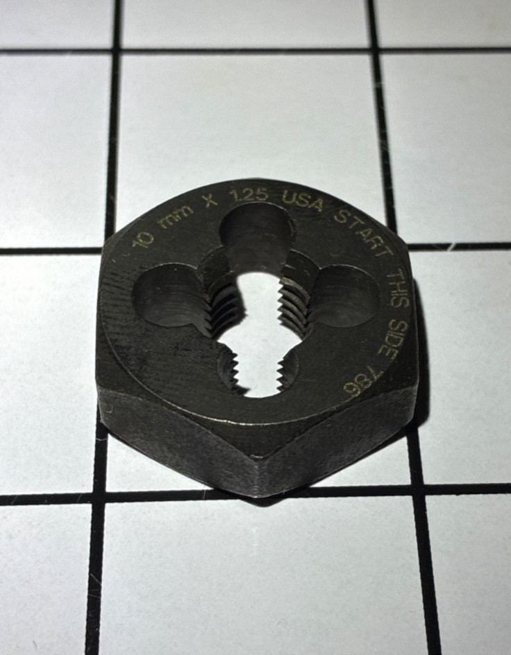 Bosch 10 Mm 1.25 X 1 In. Hex Metric Die 96331, 1609446889