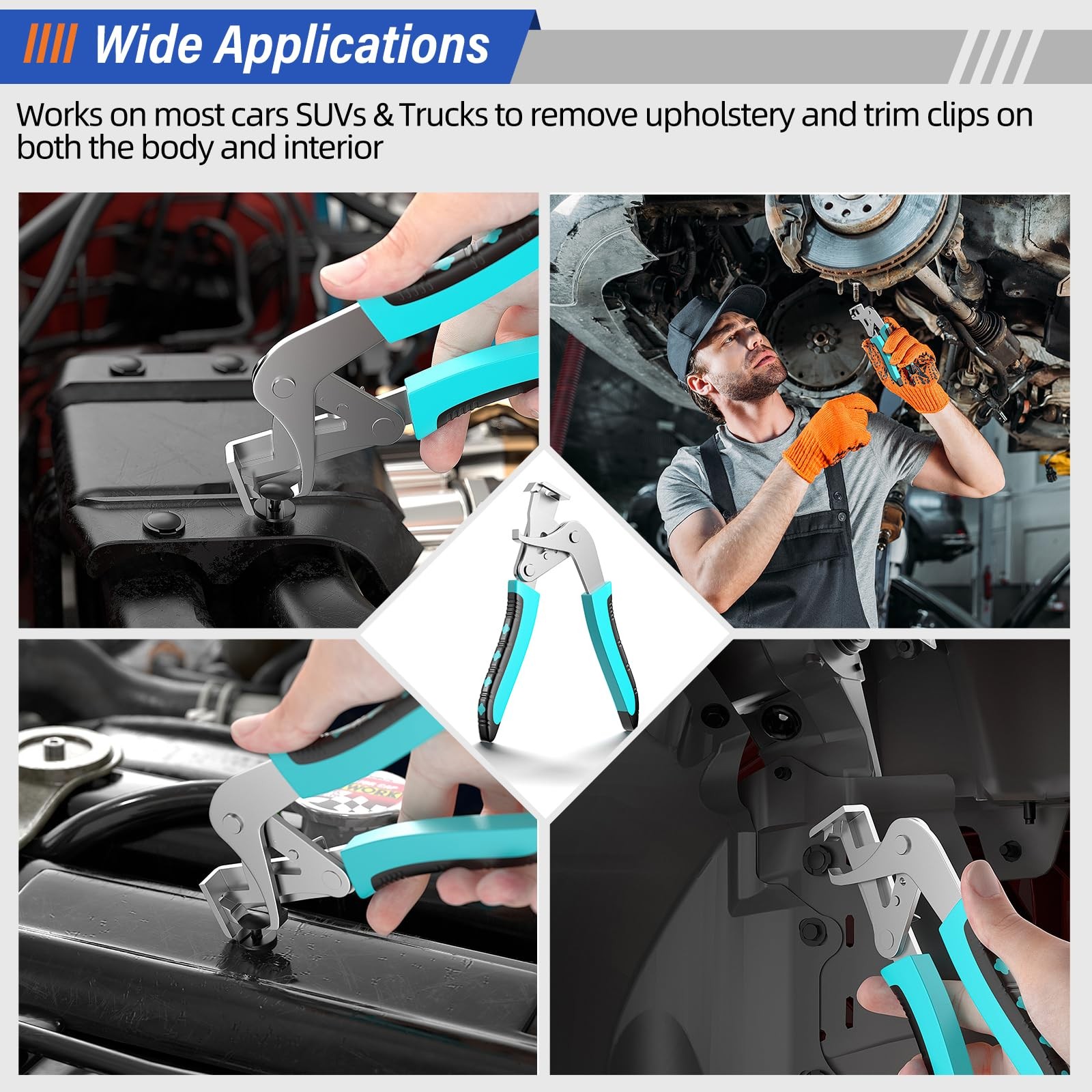 1 Pack Metal Car Clip Pliers Disassembly Tool, Professional Auto Trim Removal…
