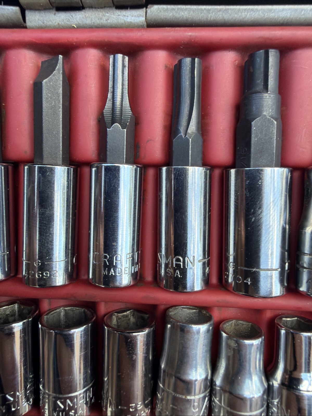 Sears Craftsman 1/4″ Drive 48pc SAE RHFT Socket Set Metal Case USA RARE 44302
