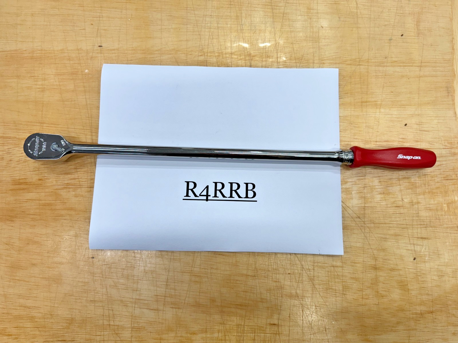 Snap-on Tools USA CLASSIC RED 3/8″ Drive Hard Grip Extra Long Ratchet FHLLD80R