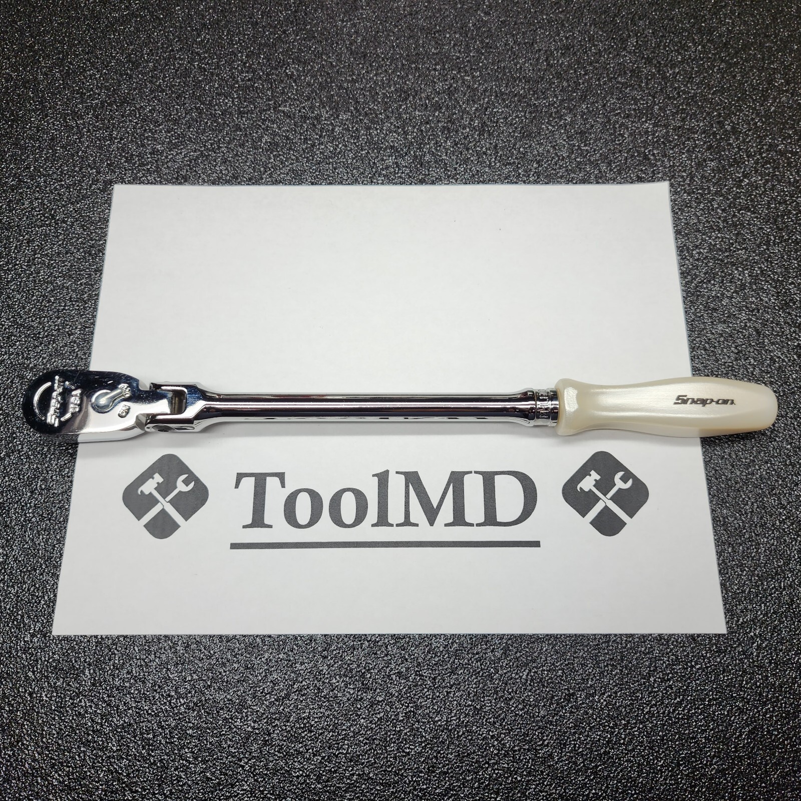 Snap-on Tools USA NEW PEARL WHITE 3/8″ Drive Long Flex Head Ratchet FHLFD80APW