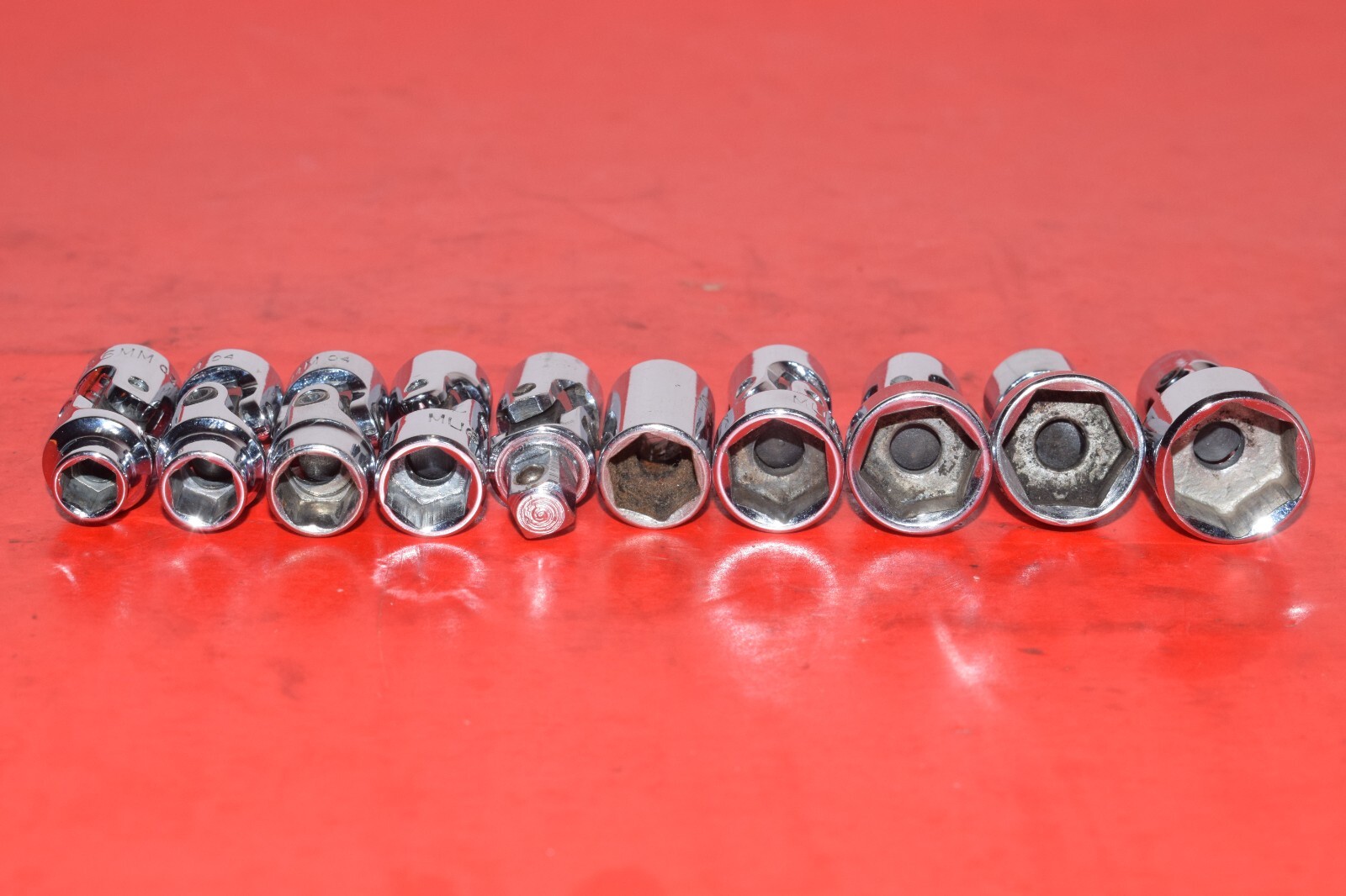 Mac & Snap-On 1/4″ Drive 10pc Metric 6mm – 14mm Universal Swivel Socket Set