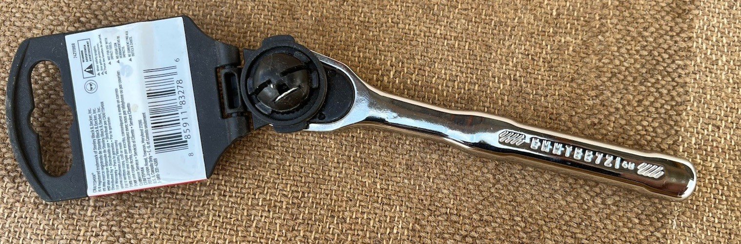 CRAFTSMAN 1/4-in Drive 72-Tooth Quick-Release Ratchet CMMT86721 Low-Profile NEW