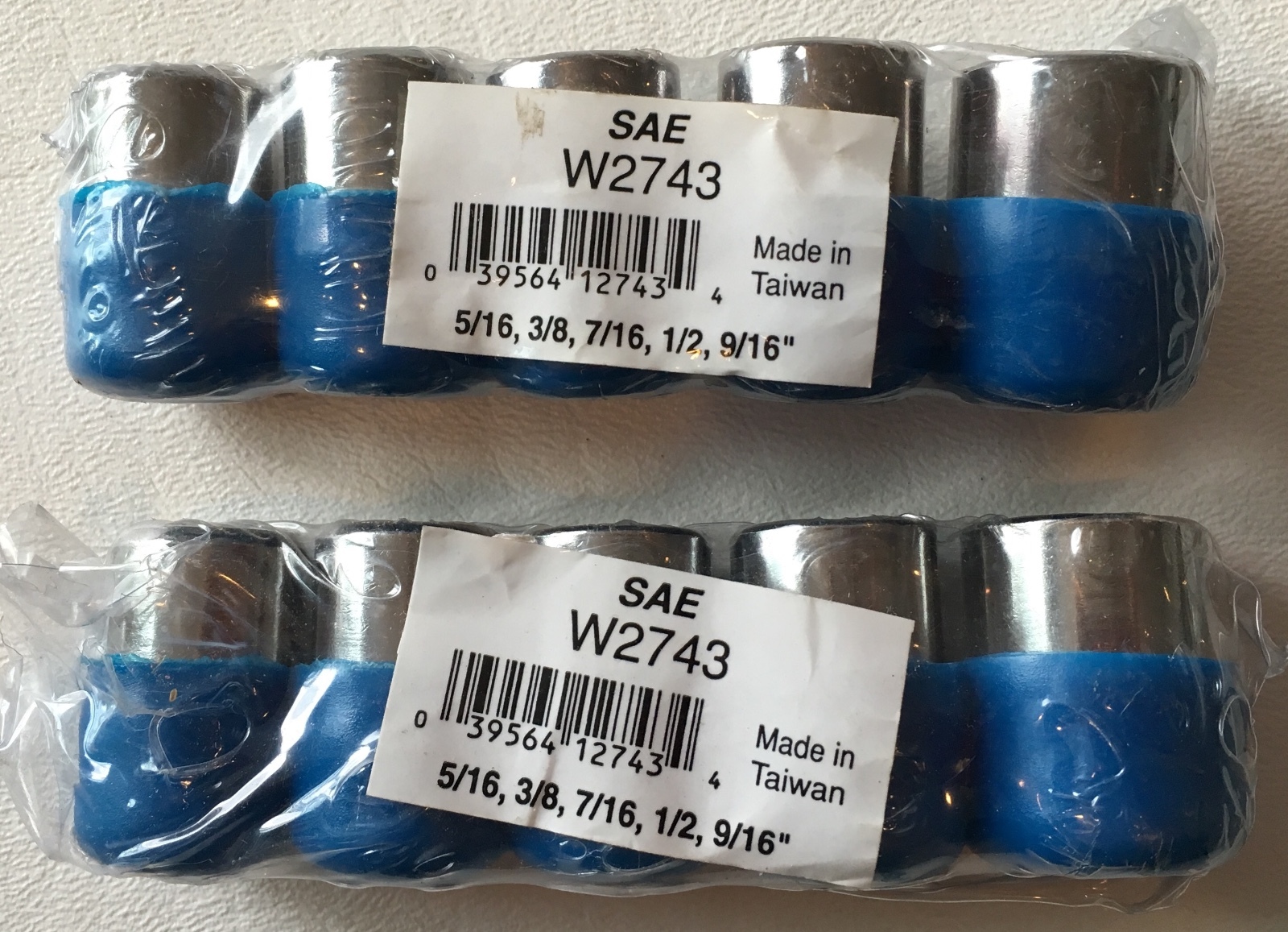 2 PERFORMANCE TOOLS 5 PC 3/8 IN DRIVE SAE SOCKET SETS 5/16, 3/8,7/16,1/2, 9/16