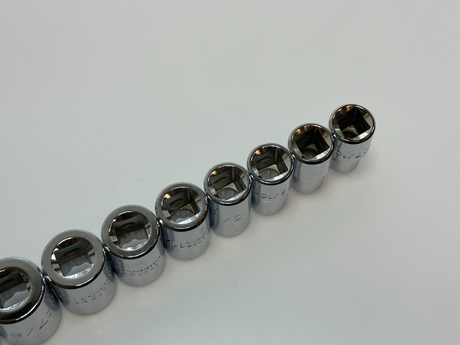 🇺🇸 NEW Proto Tools USA 10pc 1/2” Drive SAE 7/16- 1” Chrome Socket Set 12 Point