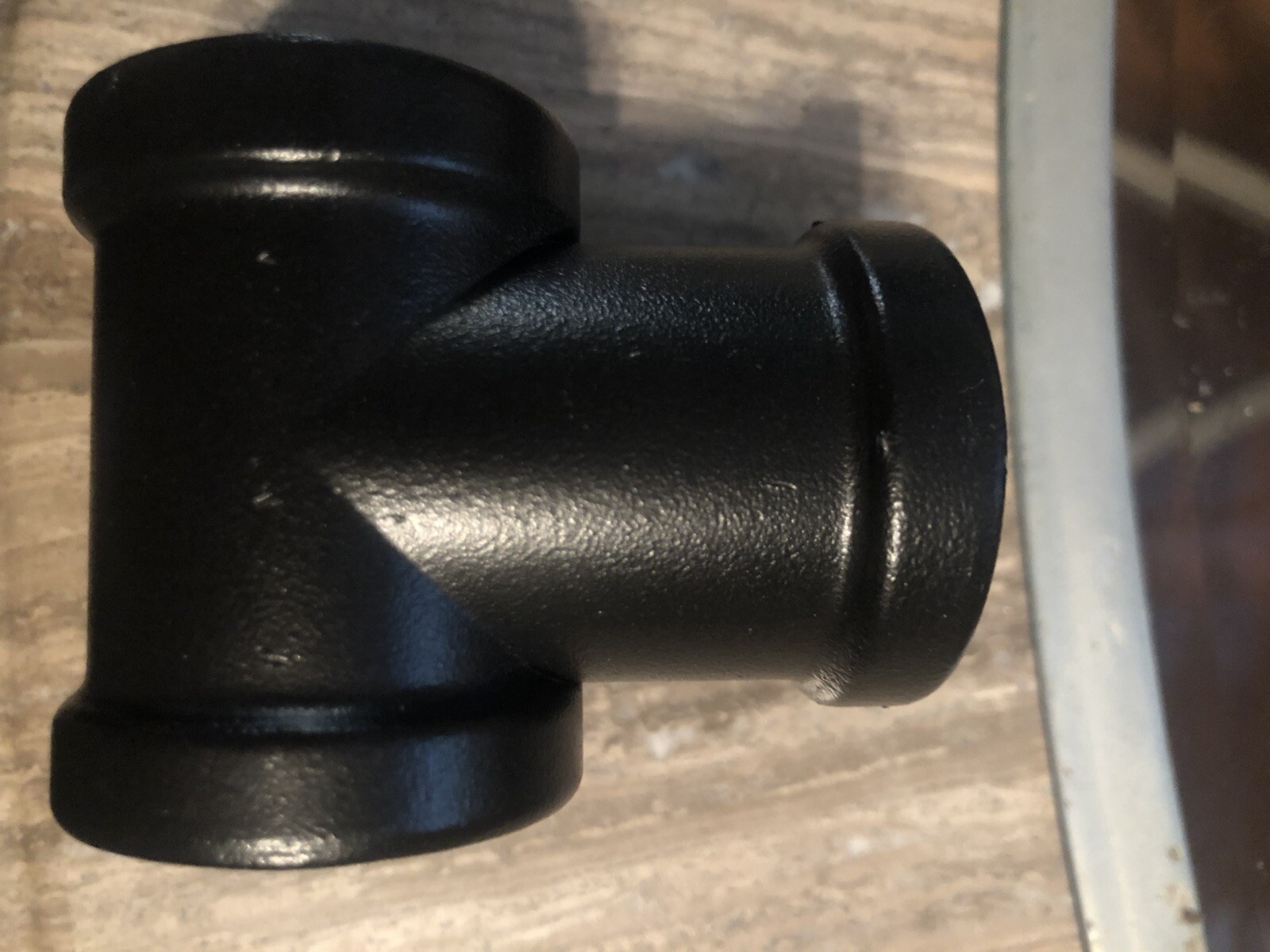 10 Piece Lot 1″ Black 3-Socket Tee Pipe Fitting Tee No threads