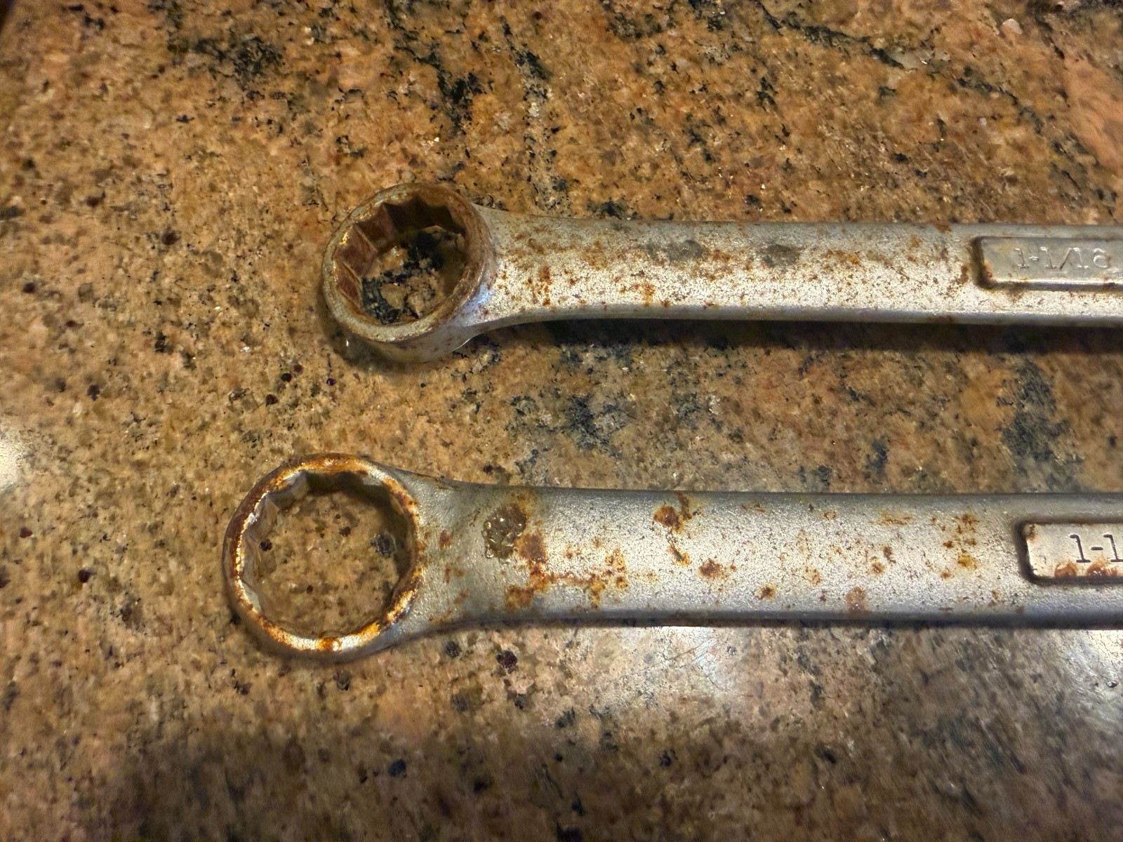 Qty=2 Craftsman VV 43935 12 point double Box End, Wrench 1-1/8 & 1-5/16 USA