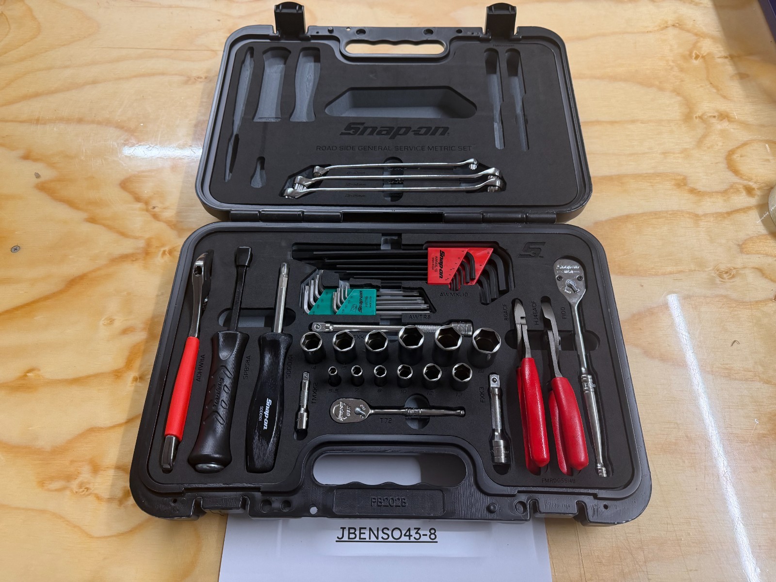 Snap-On Tools USA NEW 43pc Metric Combo General Service Foam Set 243RDGSSFDT