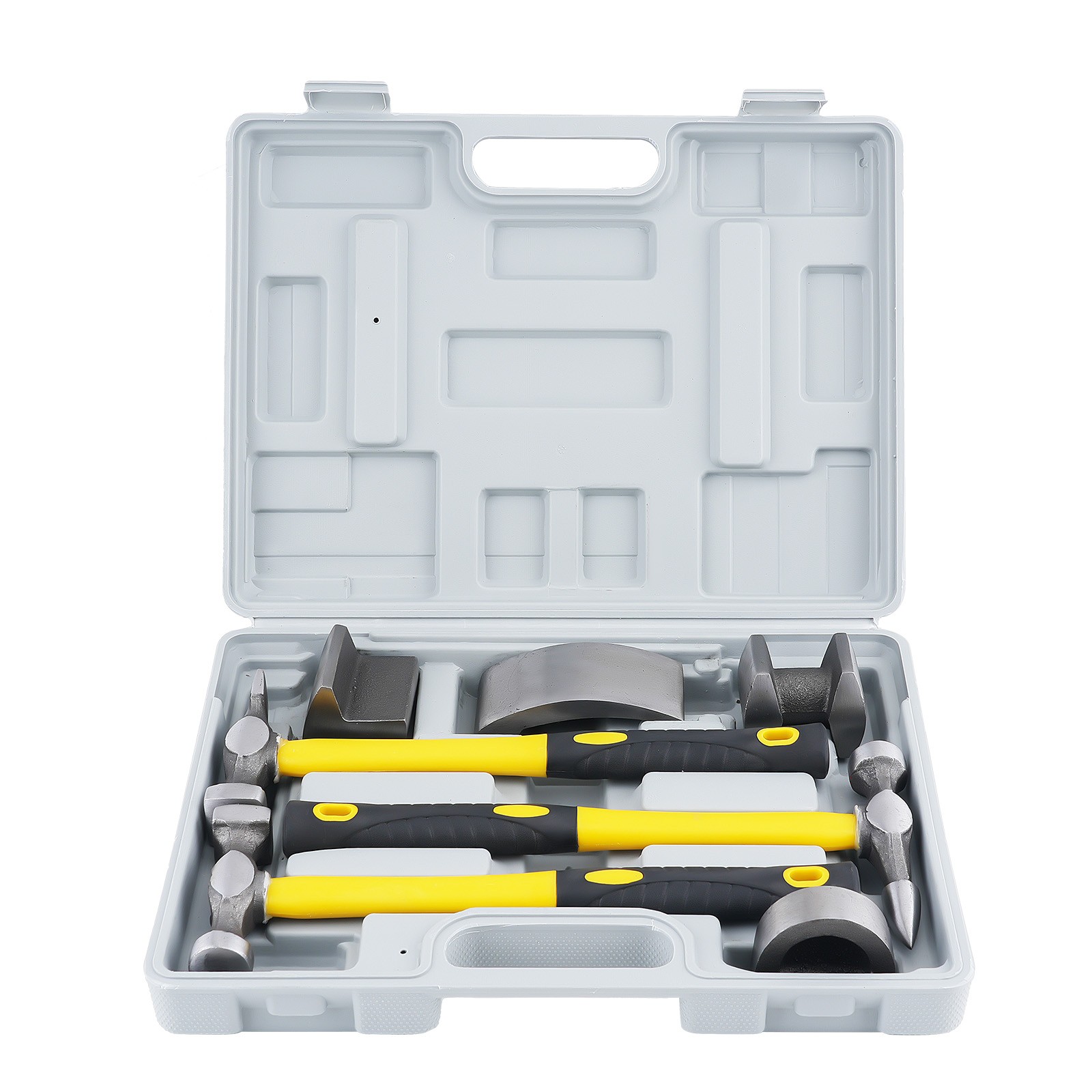 7 Piece Auto Repair Tool Set Body Hammer Dolly Kit Car Panel Steel Handle