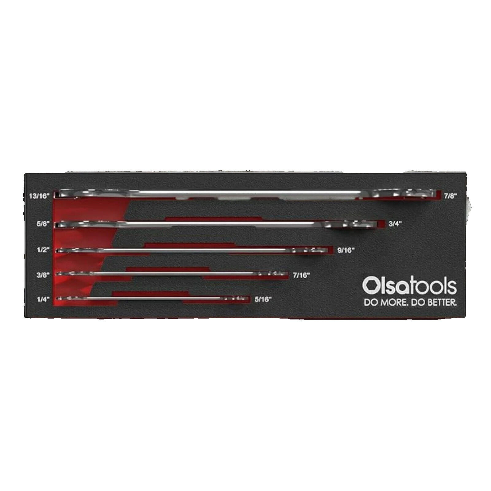 Flat Wrench Set 5pc SAE Slim Profile Open End Wrench Set Thin Mechanic DIY Tools