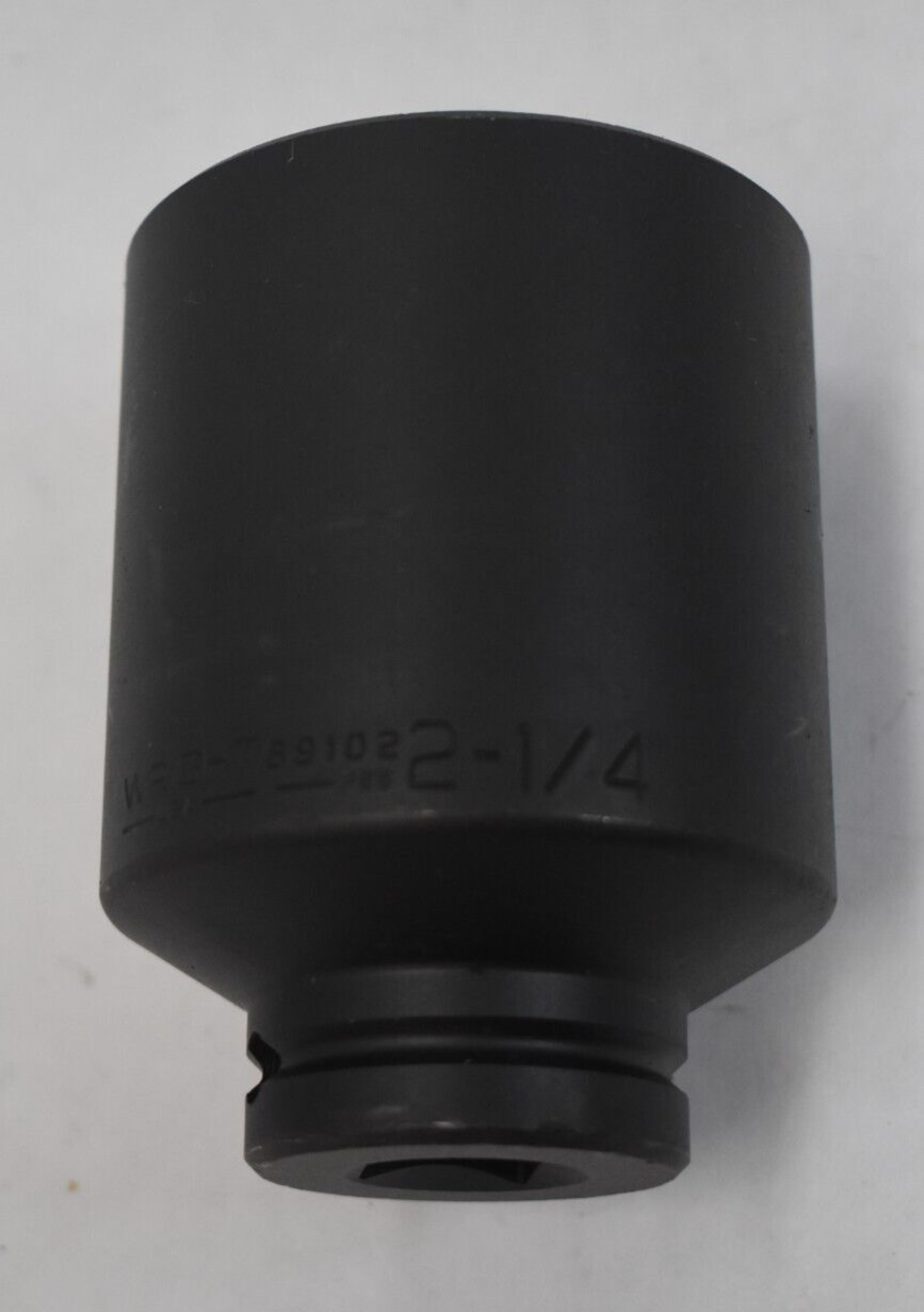 Wright Tool 69102 1″ Drive 2-1/4″ 6 Point Standard Impact Socket P2D Black Steel