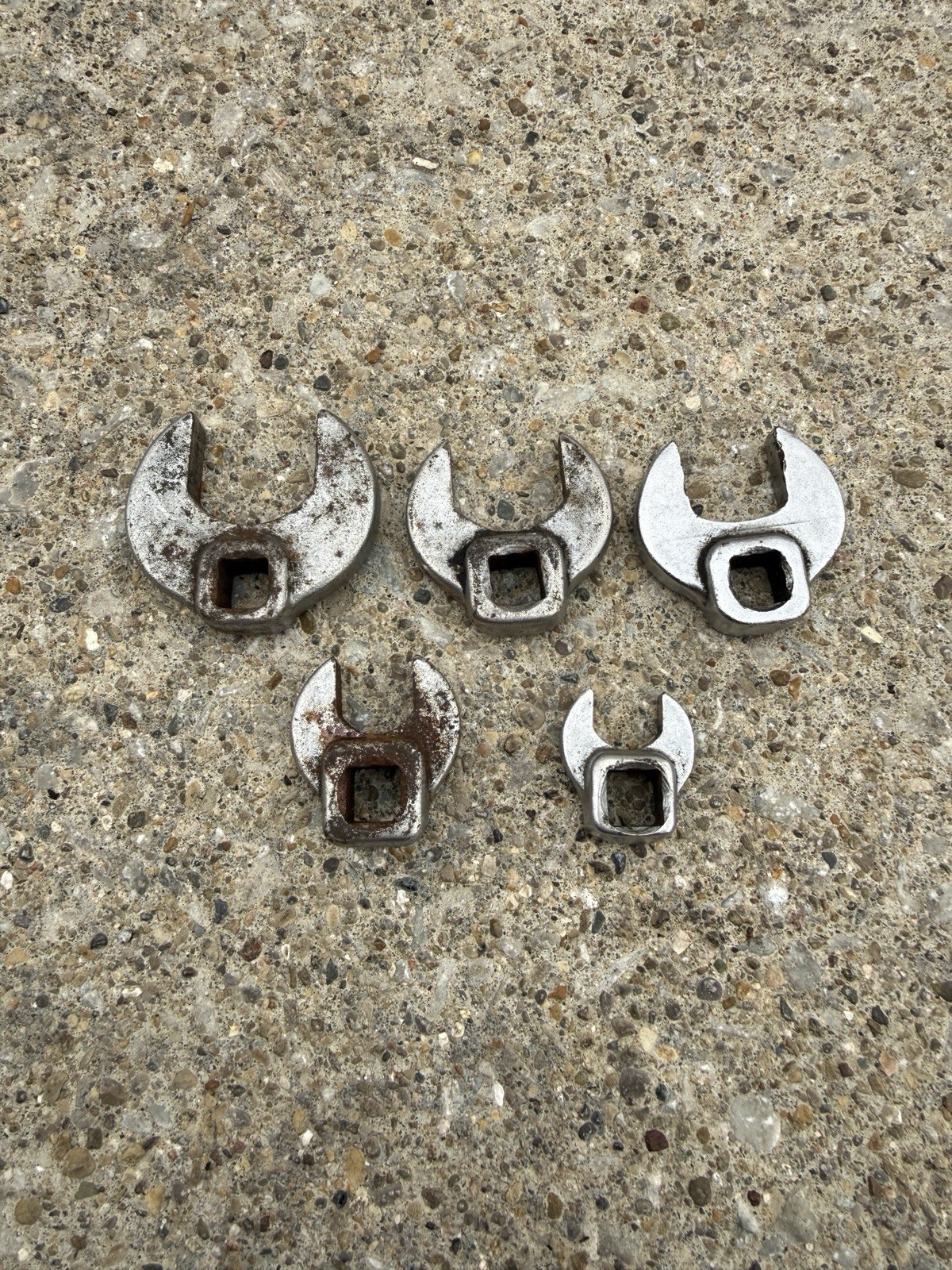 Proto Tools 3/8″ Drive SAE Crowfoot Socket Open End Line Wrench USA Lot of 5