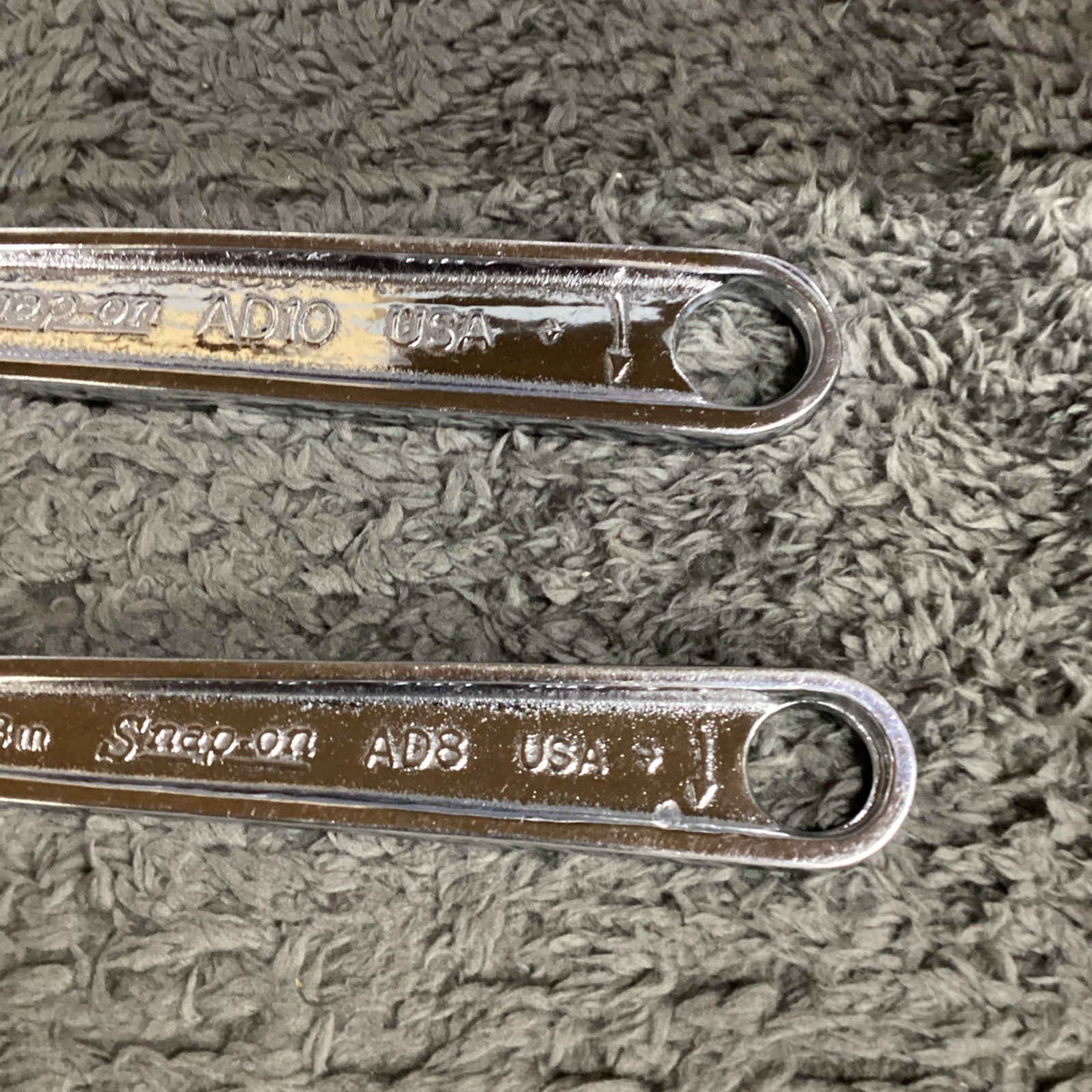Snap On Underline Logo Adjustable Wrench Set AD8 and AD10 Two Pieces 8” , 10”