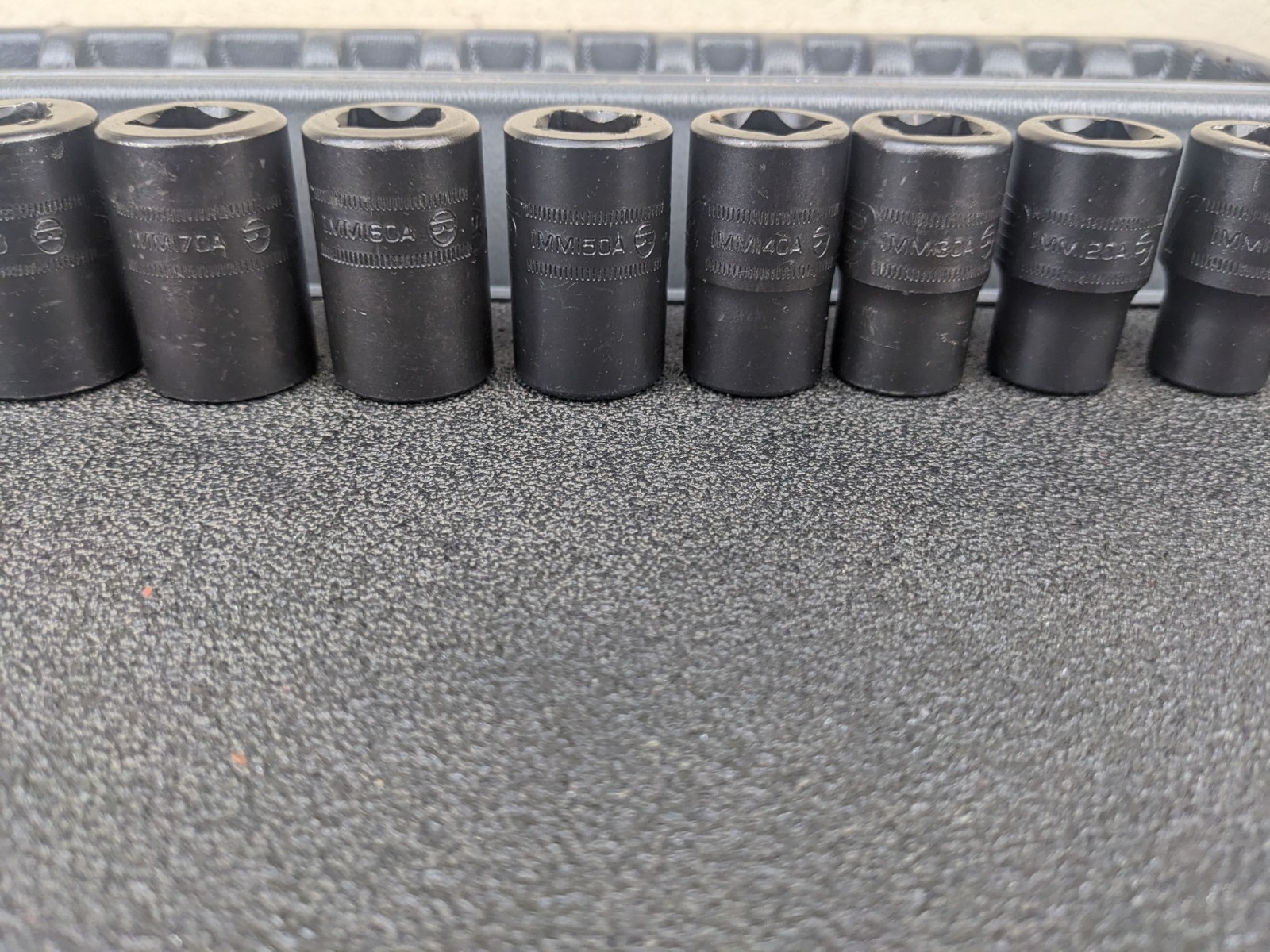 #bm248 Snap On Tools 315IMMYA 15pc 1/2″ Drive Metric Impact Socket Set 10-24mm
