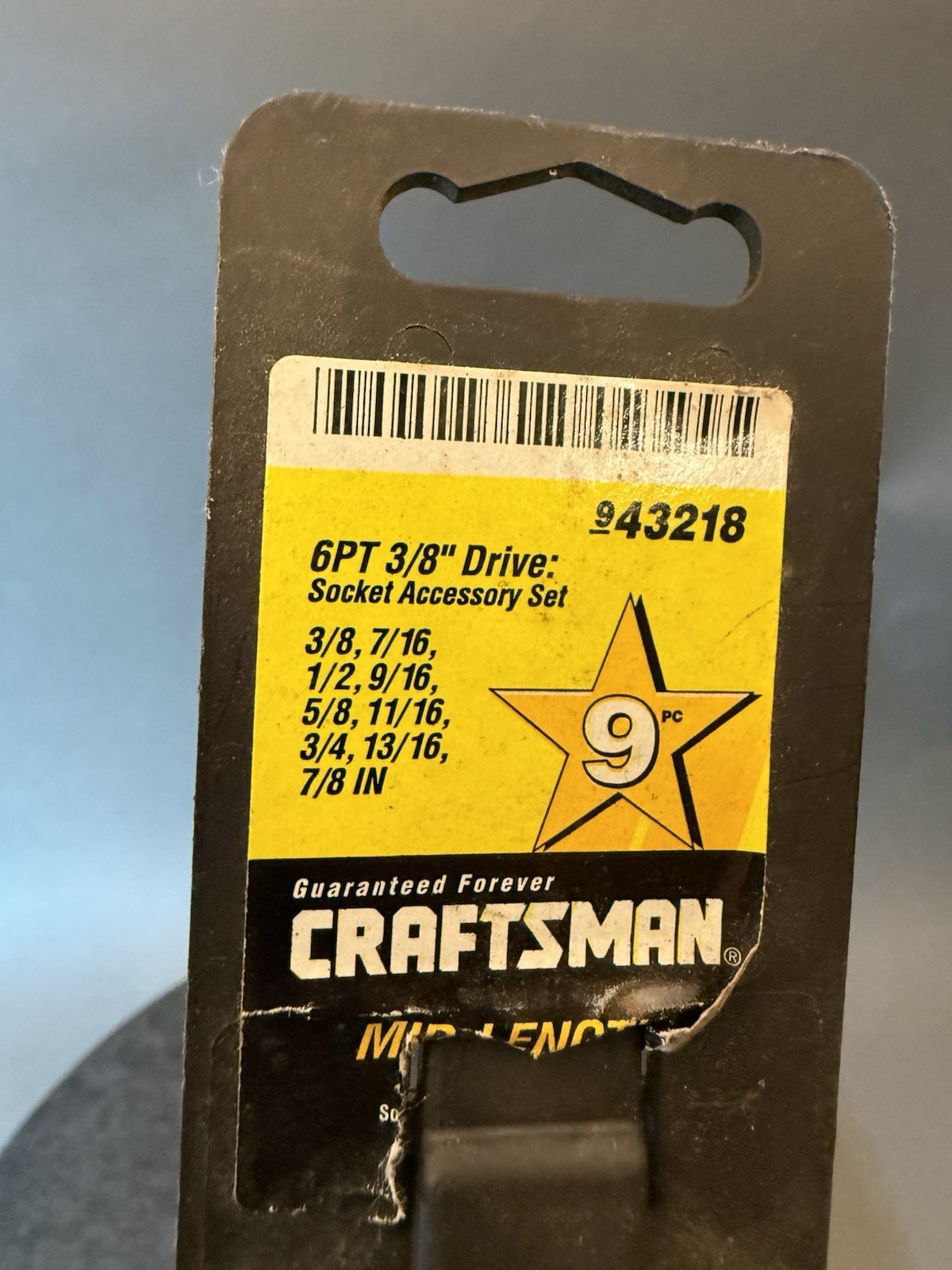 Sears Craftsman USA Rare SAE Midlength Socket Set 3/8” Drive 9-43218 GK