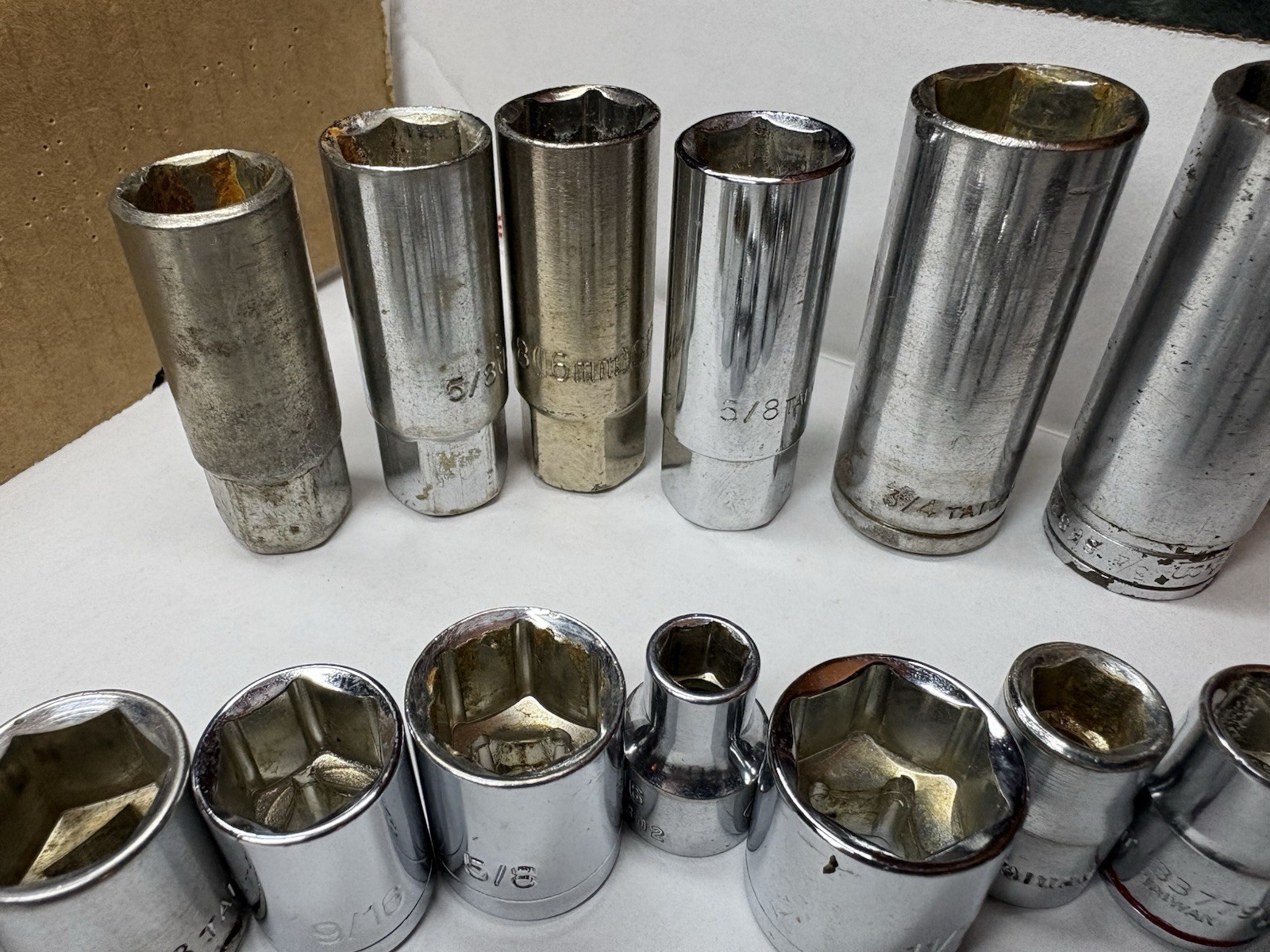 Mixed Lot SAE & Metric 6 & 12 Pt Sockets 3/8” Drive Mix Brand SK Allen Pittsburg