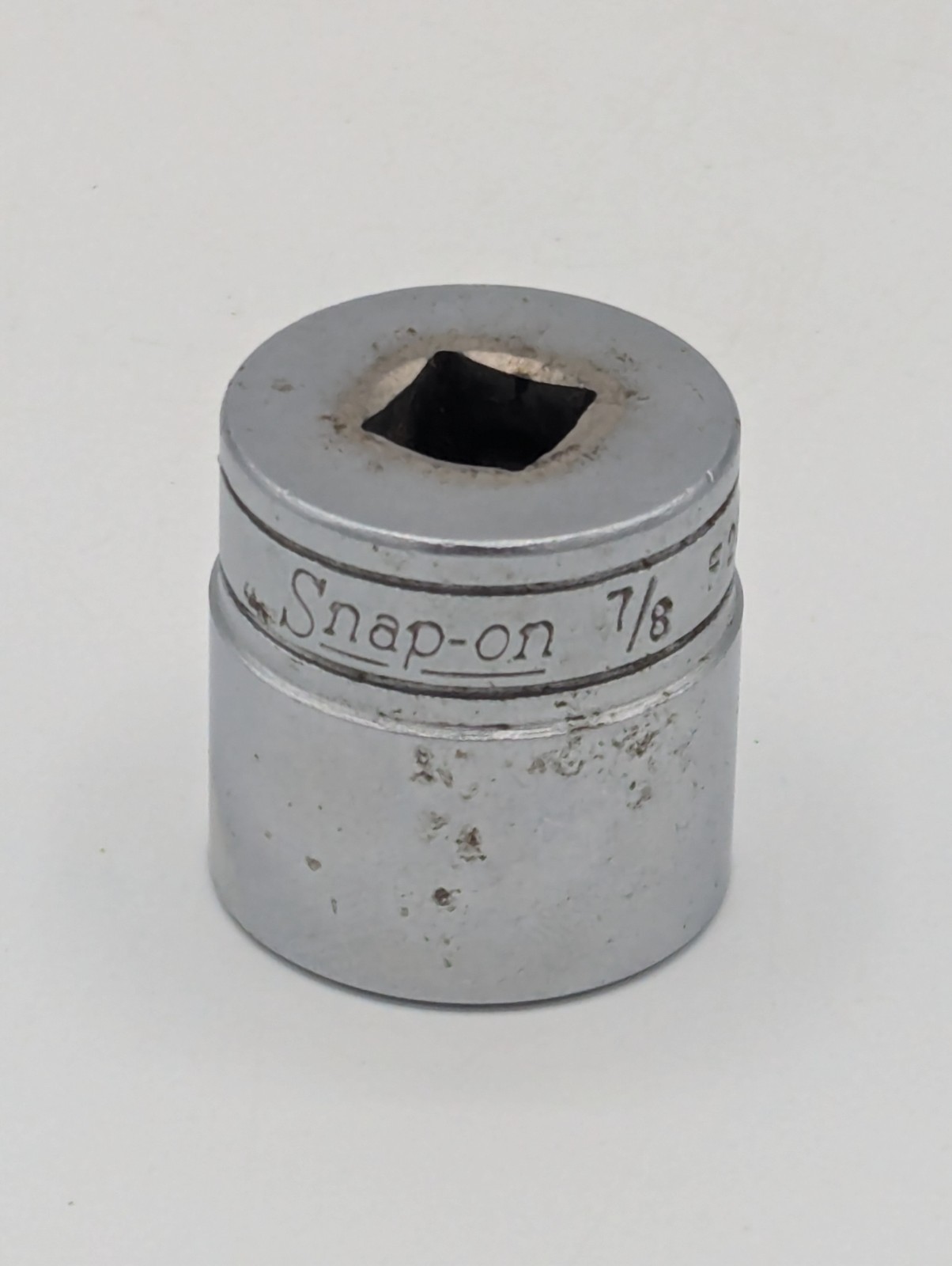 Snap On 3/8″ Drive 7/8″ 12PT SAE Shallow Chrome Socket USA F281 Free Shipping
