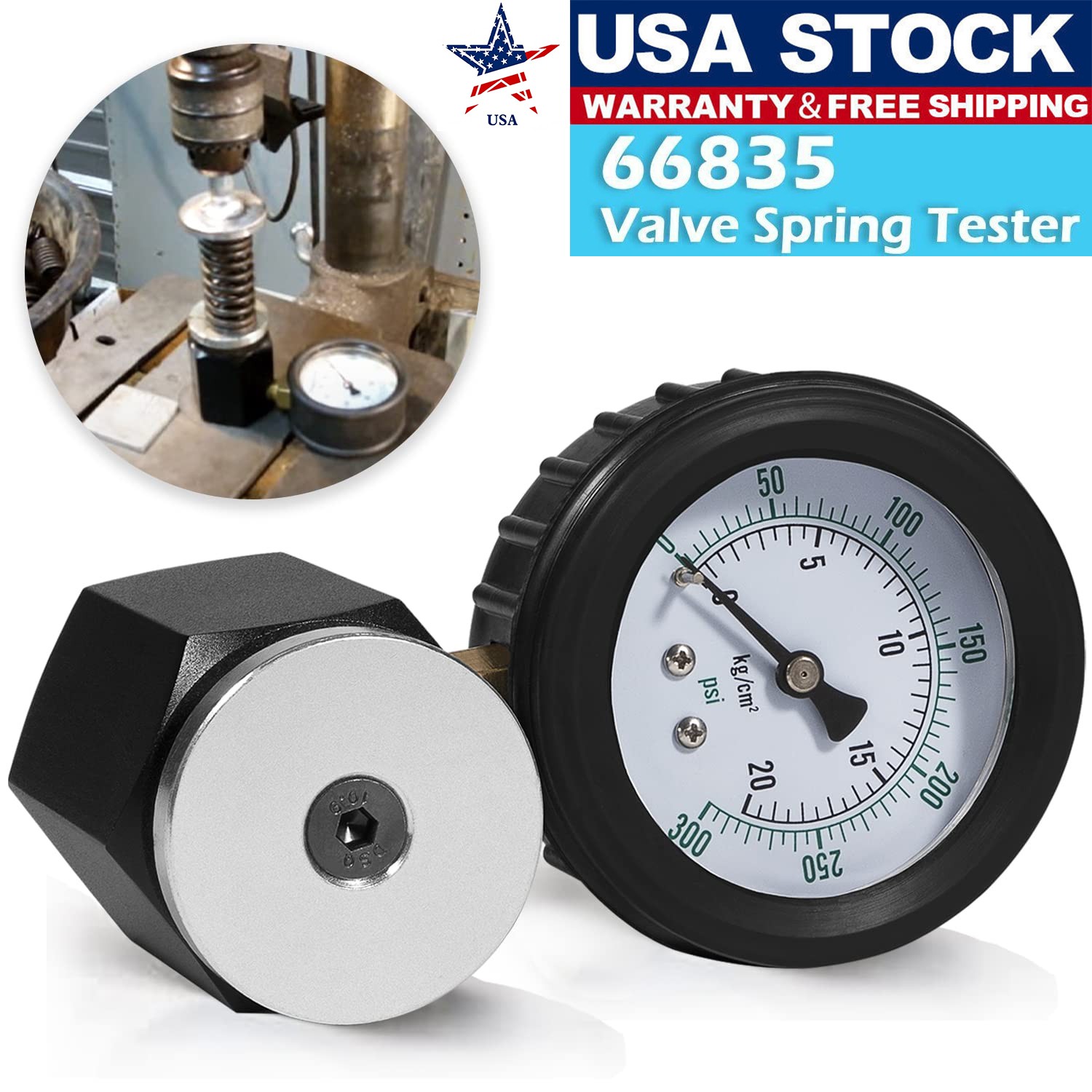 Proform Valve Spring Checker 66835 0 to 300 lbs Mechanical Mini Tester for Vise
