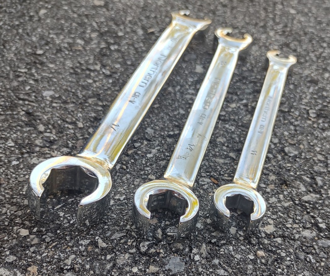 Northern CR-V Flare Nut Metric Wrench Wrenches Lot Of 3