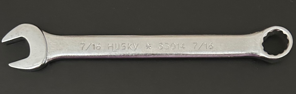 Husky 7/16 Satin Chrome Combination Wrench 33014