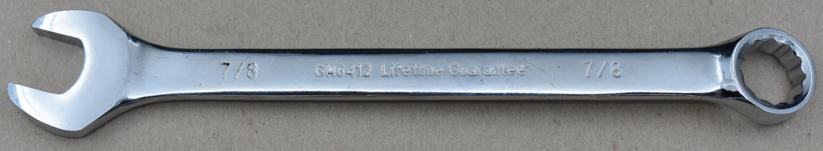 POWER TORQUE GM6412, 7/8″ SAE, 12-POINT, OPEN/BOX END COMBINATION WRENCH