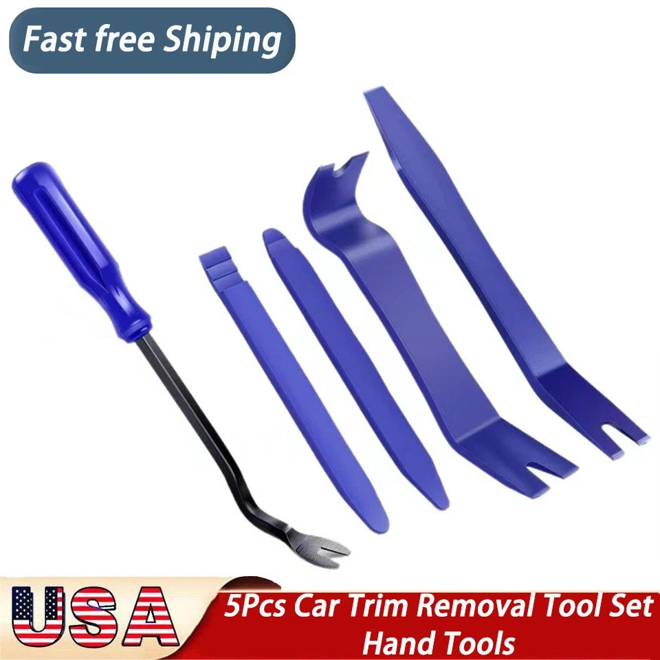 5Pcs CarTrim Removal Tool Set Hand Tools Pry Bar Panel Door Interior Clip Kit