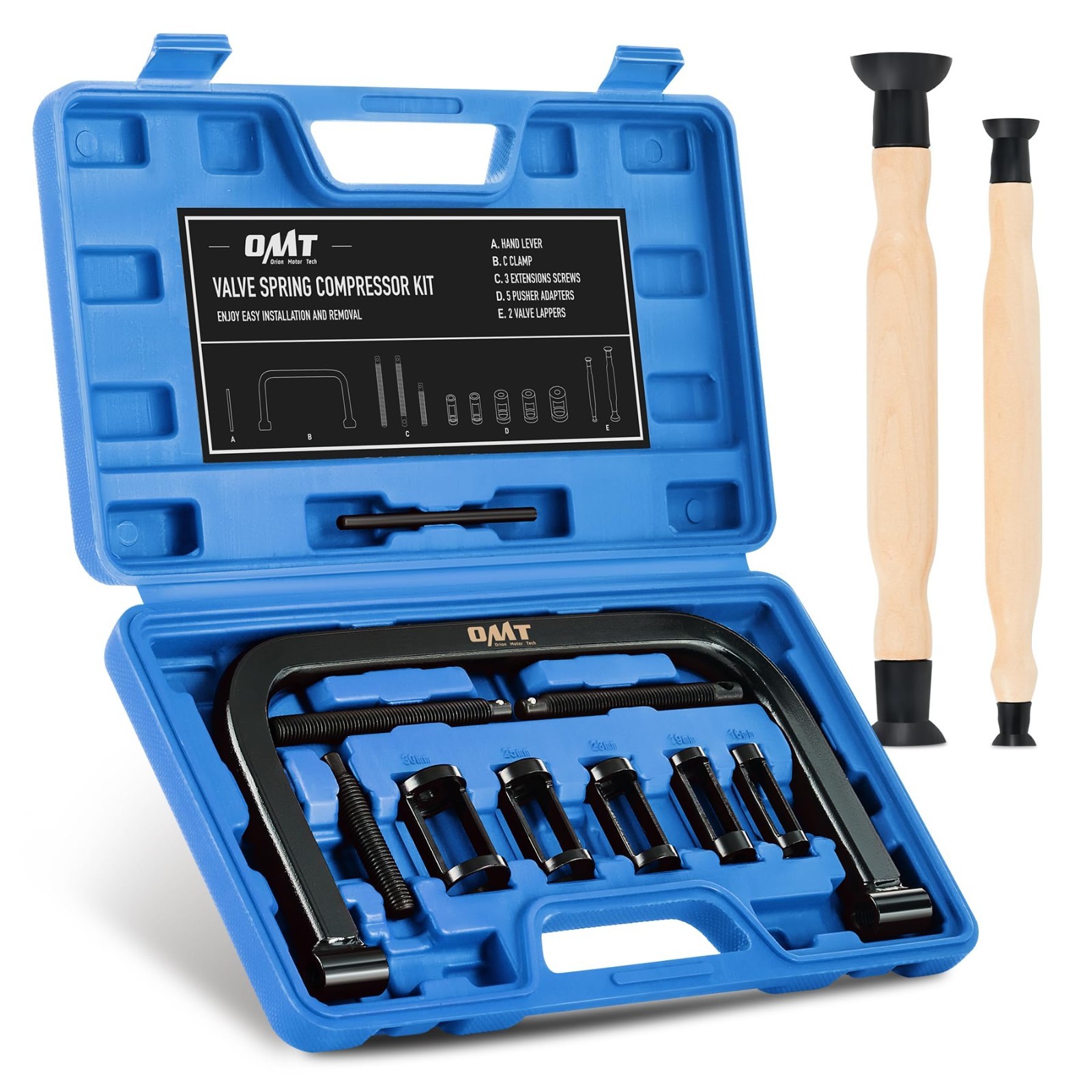 10-Piece Valve Spring Compressor Tool Kit for Car, Motorcycle & ATV Repairs