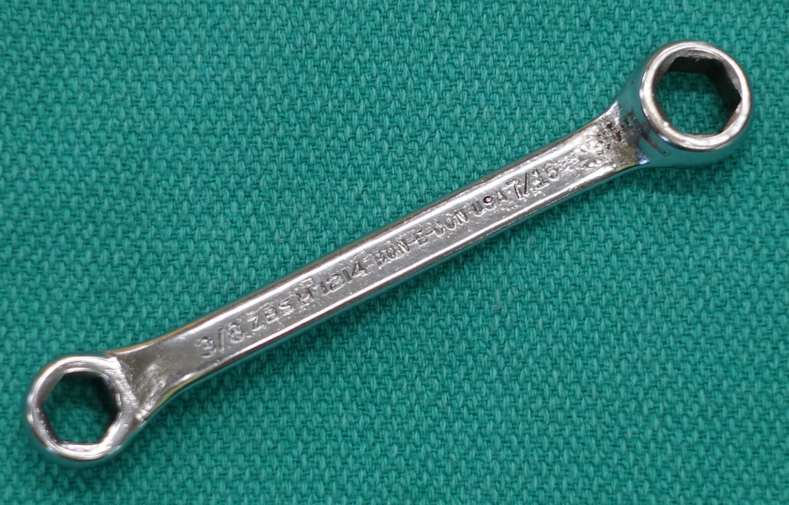Vintage Bon-E-Con 3/8″ x 7/16″ Box End Wrench 6-Point Stubby 4-1/2″ # ZBSH 1214