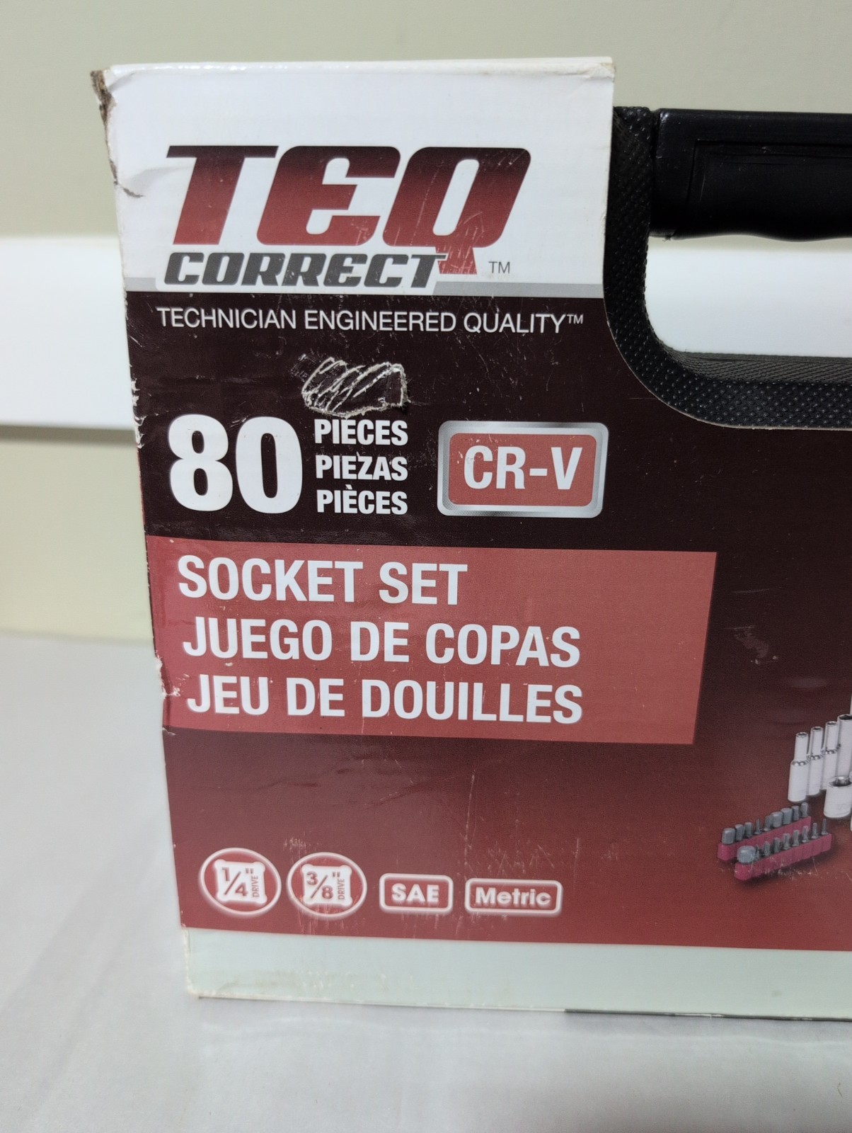 TEQ Correct 80 Piece Socket Set 1/4″ 3/8″ SAE Metric! NEW!