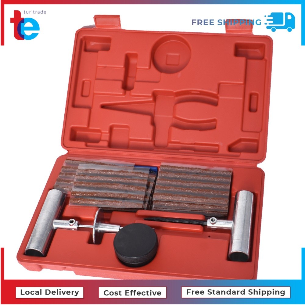 57pcs Tire Repair Kit Flat Tire Repair Car Truck Motorcycle Home Plug Patch