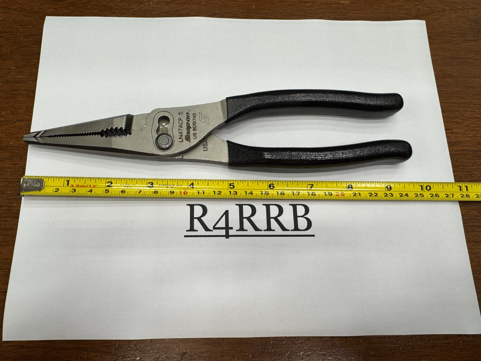 Snap-On Tools USA NEW BLACK 9″ Soft Grip Long Nose Slip Joint Pliers LN47ACFBK