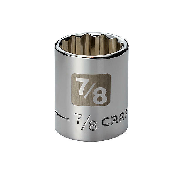 Craftsman 1/2″ Drive 12 Point Standard Inch/Metric Socket – Choose Size