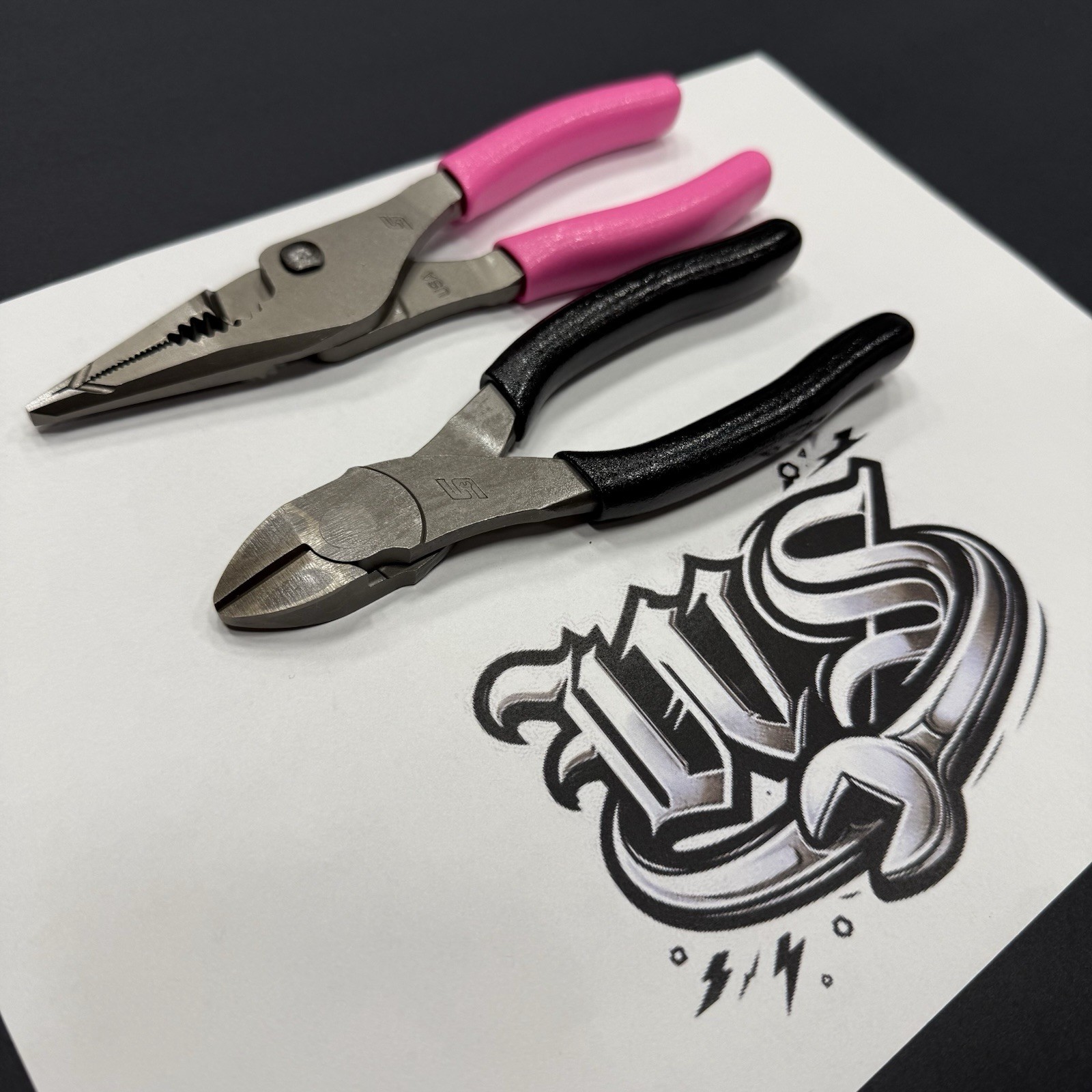 Snap-on Tools USA NEW 2pc HOT PINK & BLACK Assorted Pliers Set LN46ACF 86ACF