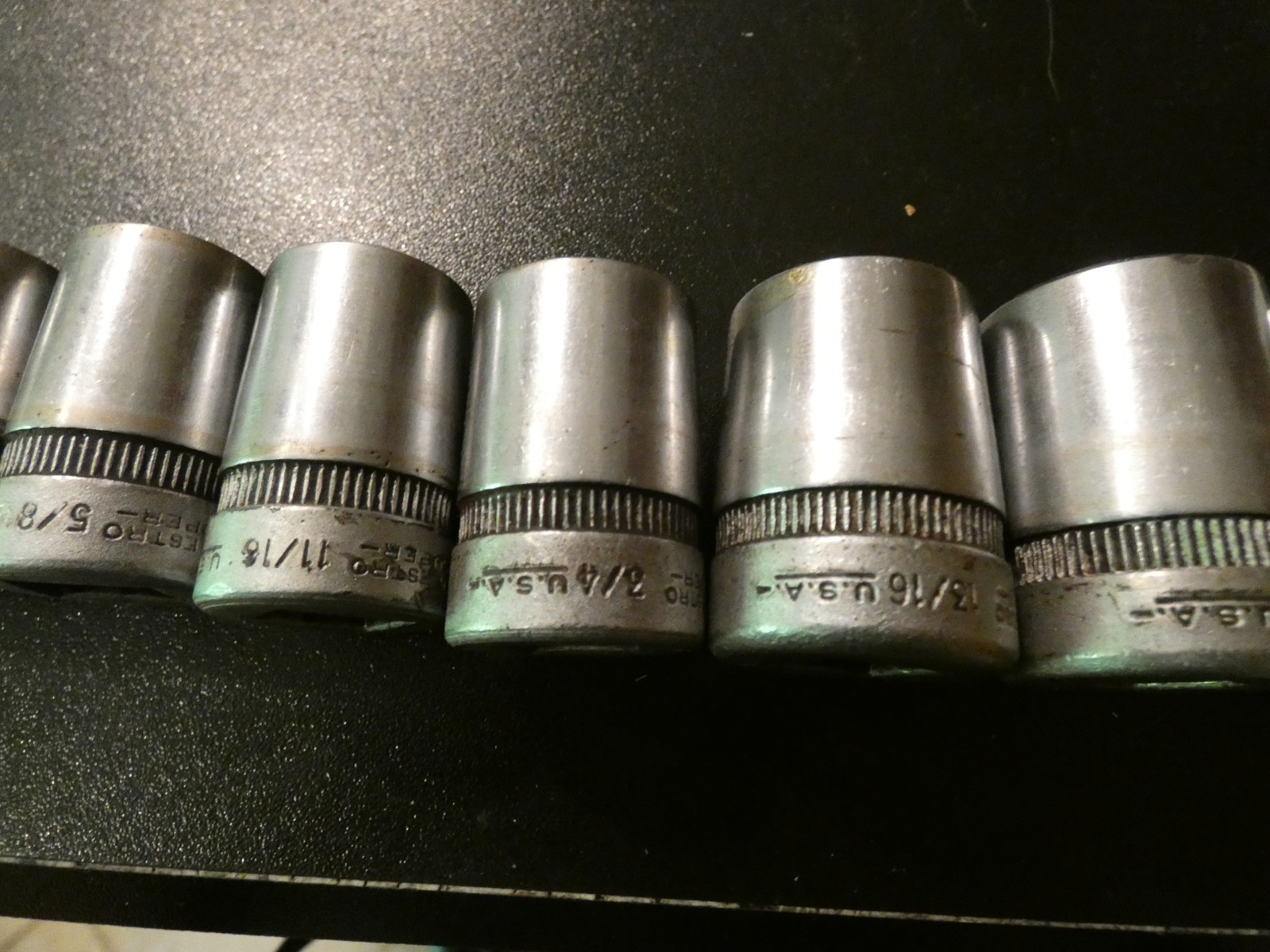Indestro Super USA 10 pc. 1/2dr. 12pt. Socket Set 7/16-1″ + 1/2 to 3/8 adapter