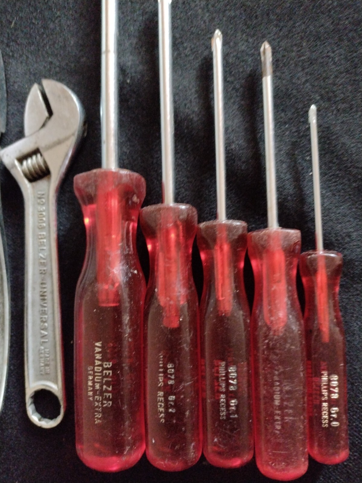 BELZER 8078(GR.3, GR.2, GR.1, GR.0) PHILLIPS SCREWDRIVERS & WRENCH 6″ & Pliers