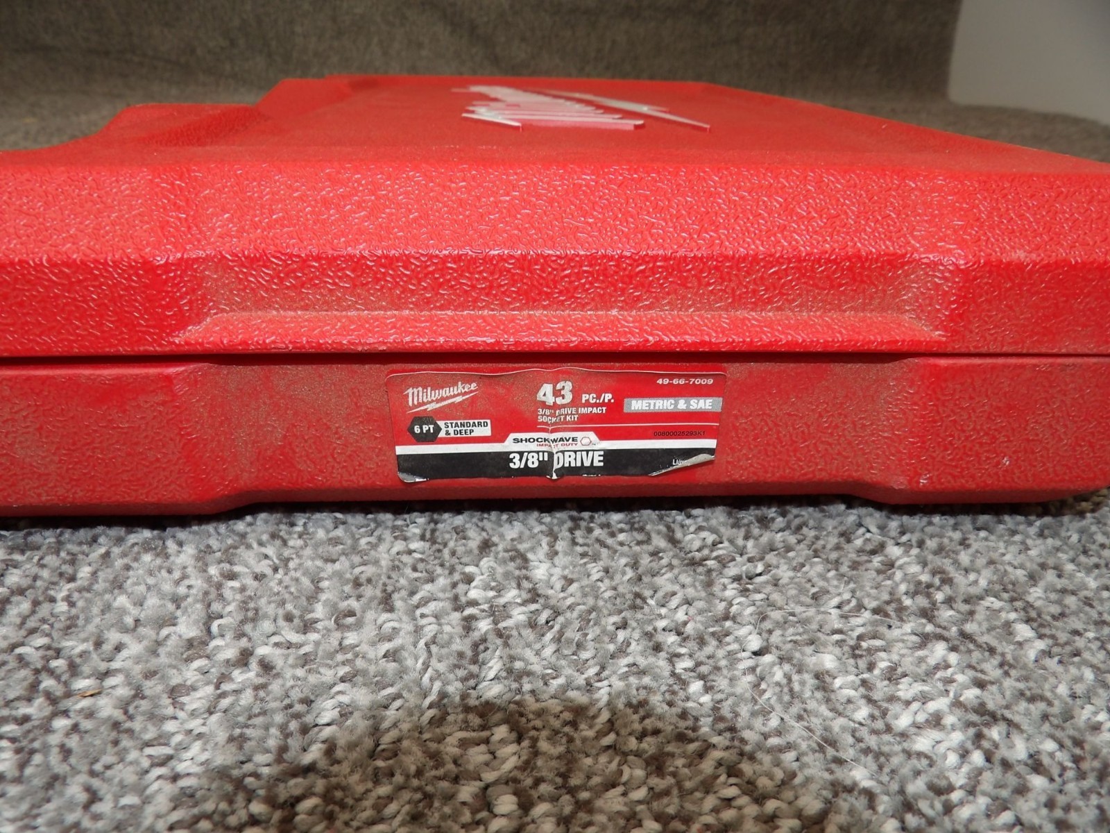 Milwaukee 43-Piece 3/8″ Drive Shockwave Impact Socket «CASE ONLY»