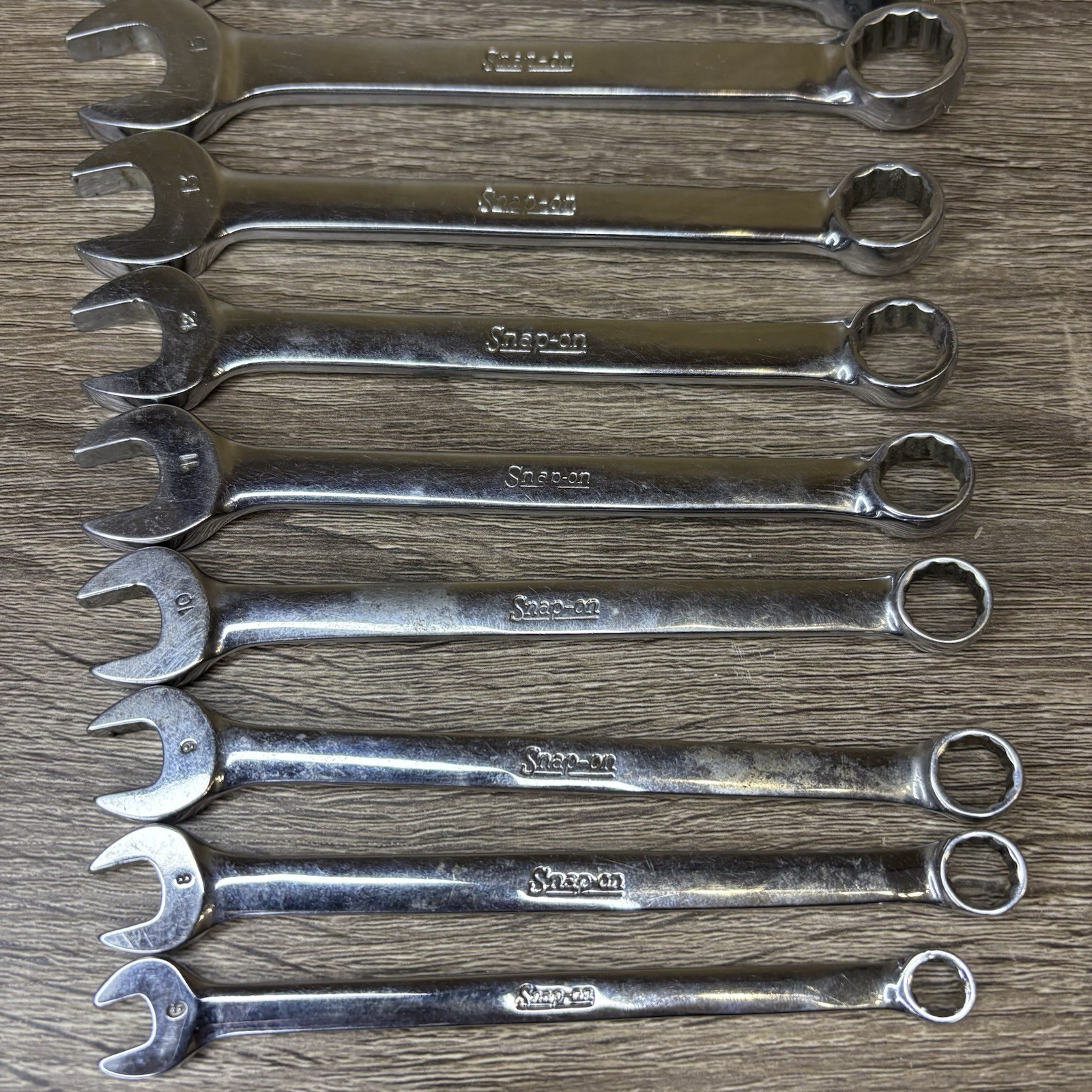 Snap-on 12pc Metric 12pt Flank Drive Short Combo Wrench Set OEXM6-OEXM19 6-19mm