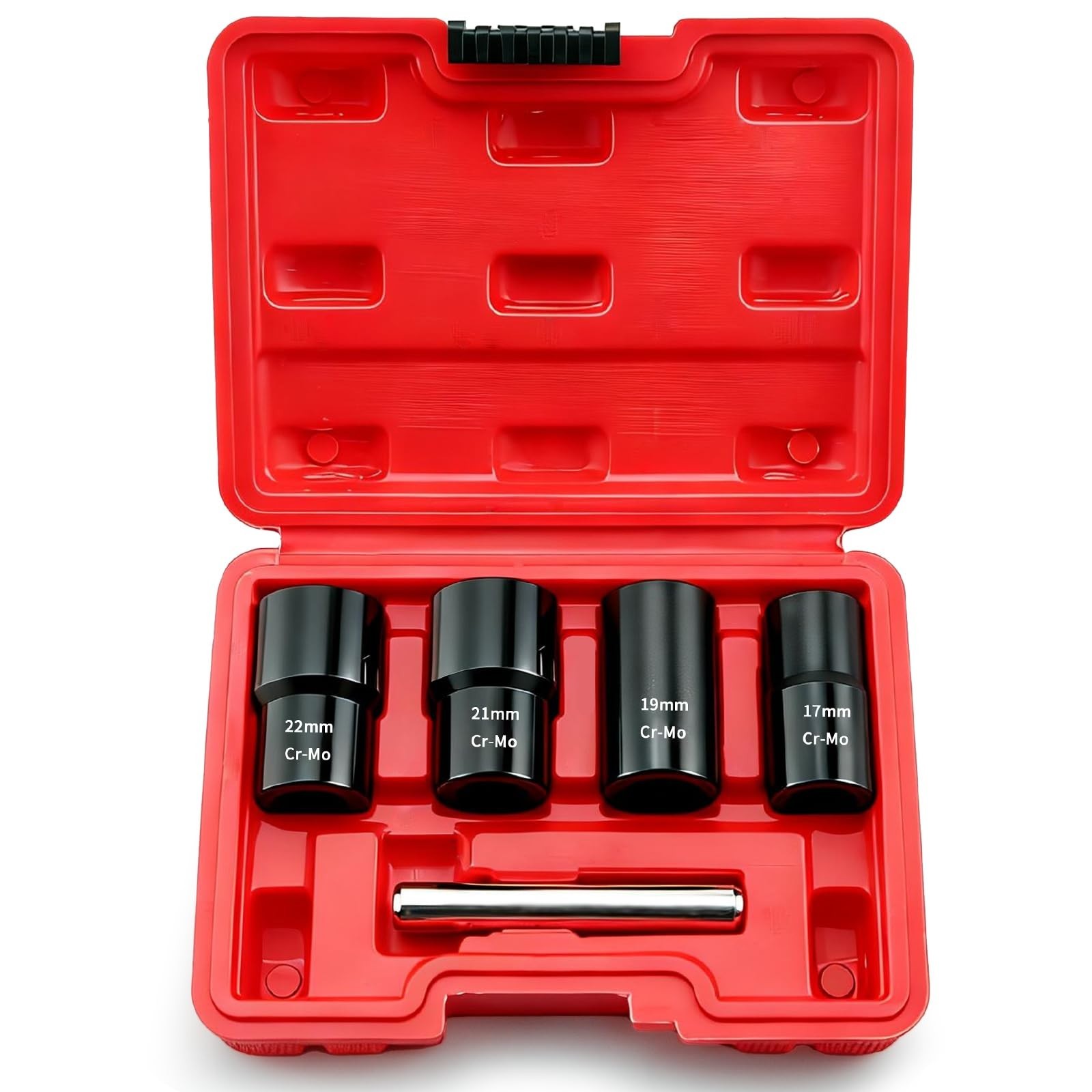 5 PCS 1/2″ Twist Socket Set – 6-Point Nut & Bolt Extractor Tool Kit, Lug Nut Rem