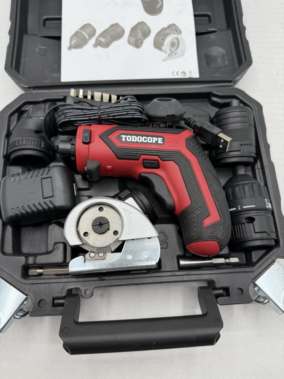 4 in 1 Electric Screwdriver Cordless 4V MAX 1500mAh Li-ion Cordless Screwdriver