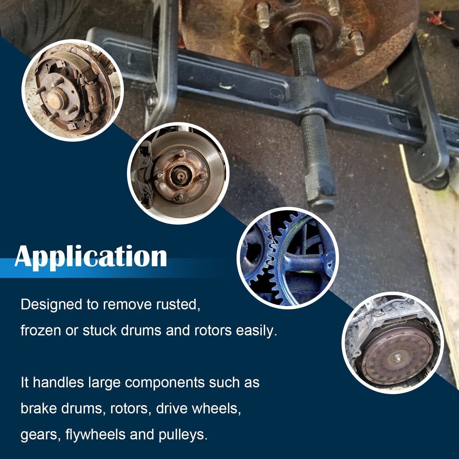 6980 Brake Drum and Rotor Puller for Removing Hub Drums, Rotors, Drive Wheels