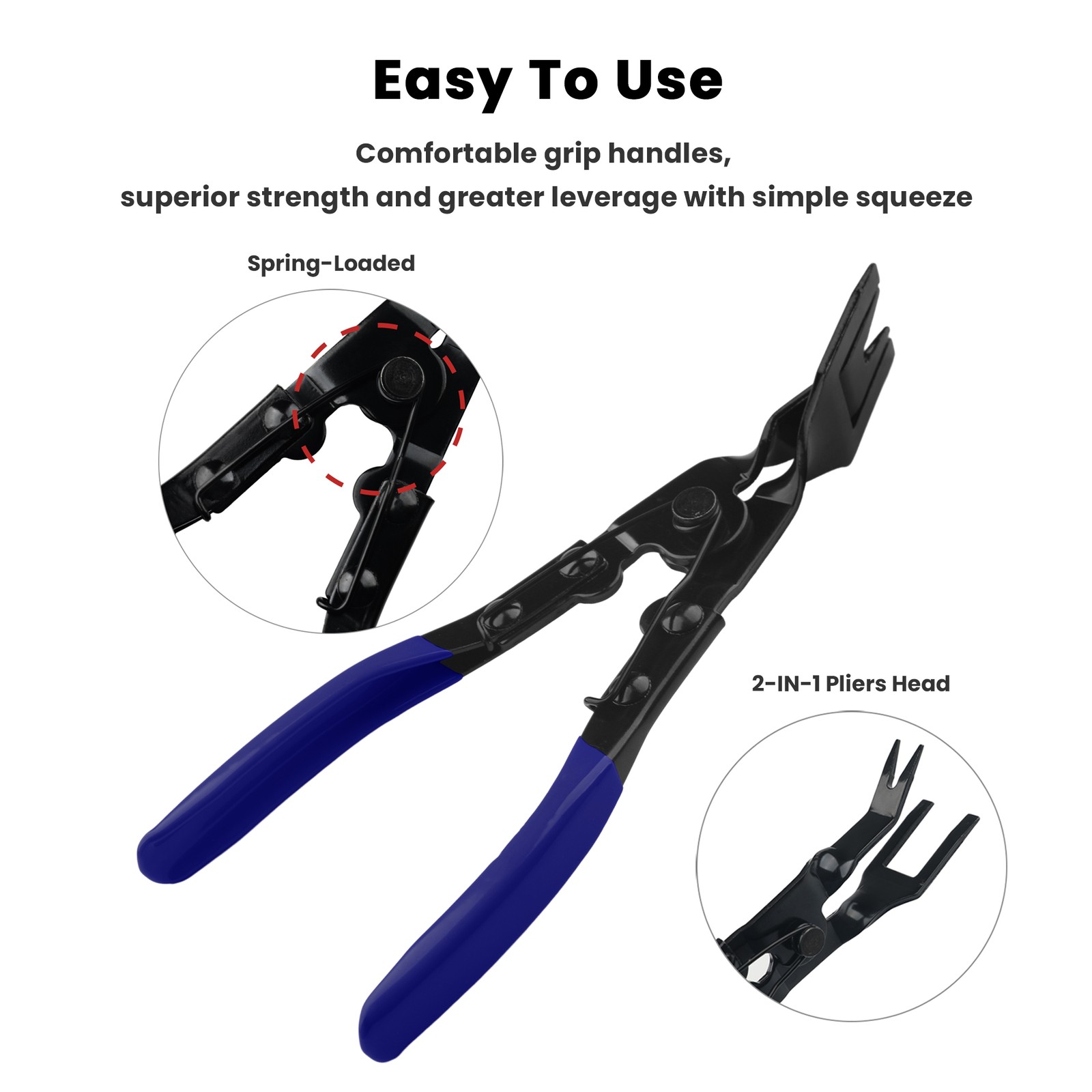 6PCS Automotive Trim Removal Handle Tool Retainer Door Panel Fastener Pliers US