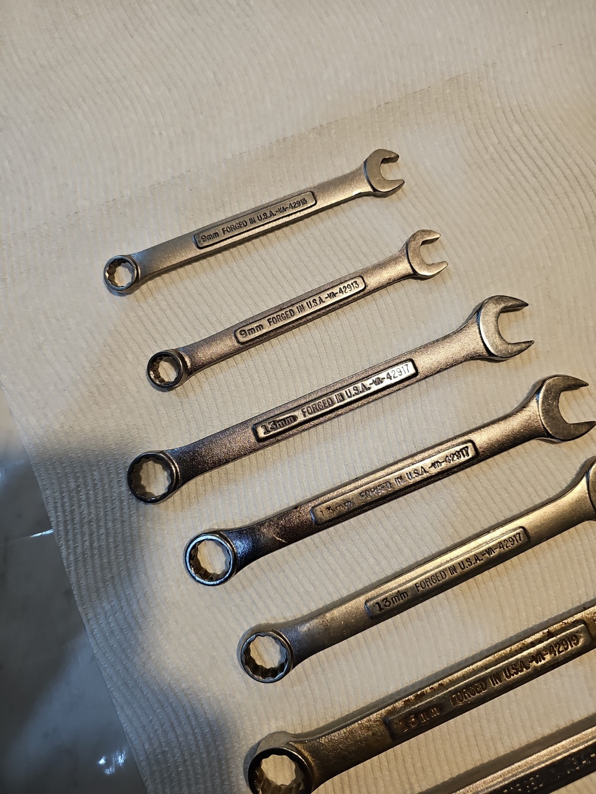 Vintage Craftsman USA VA Metric Wrench Multi-Lot 9mm 13mm 15mm 16mm 19mm 9-Pc