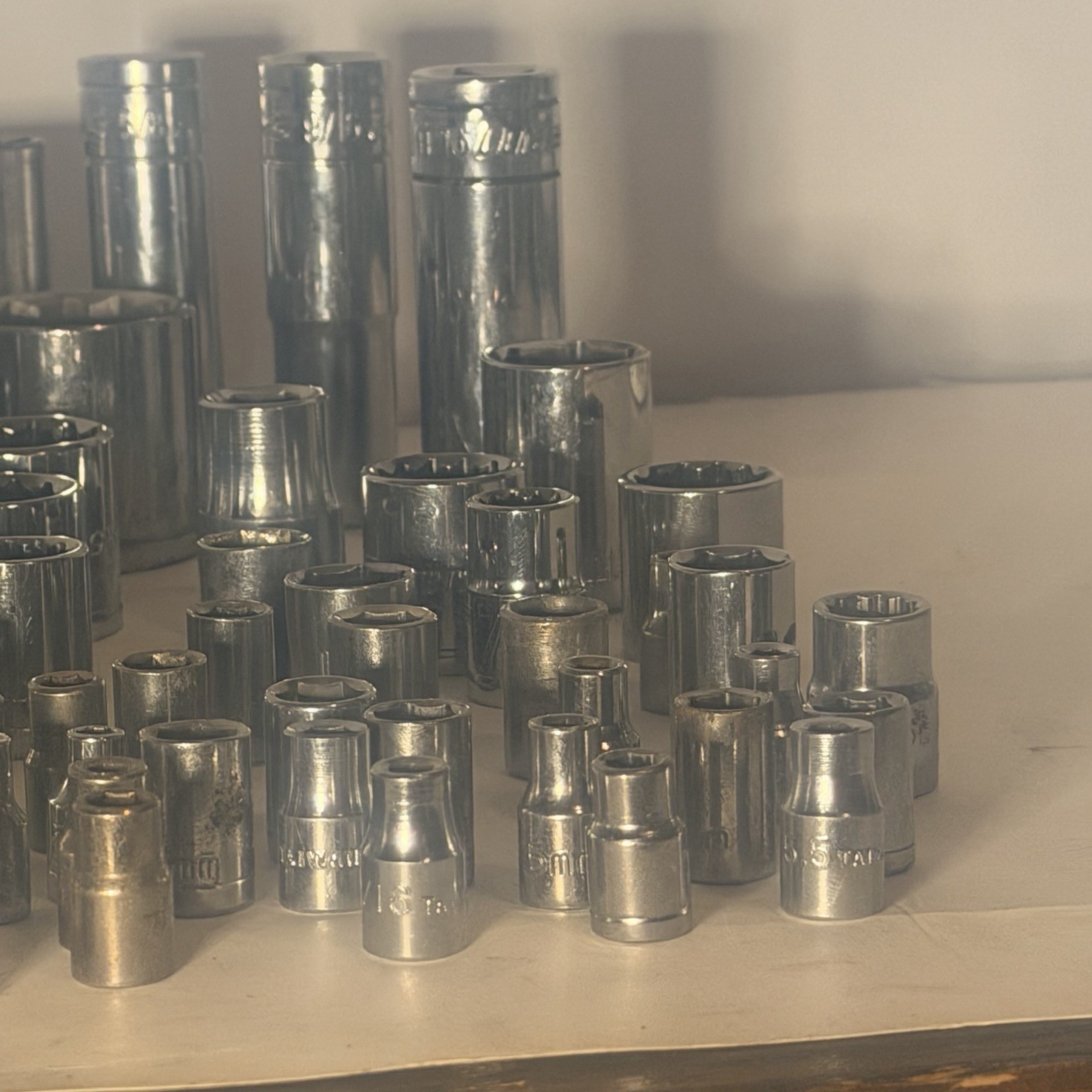 Almost 9lbs lot of Sockets Huge Bundle Bulk Tool Sockets! Mixed Brands 100+ Pc