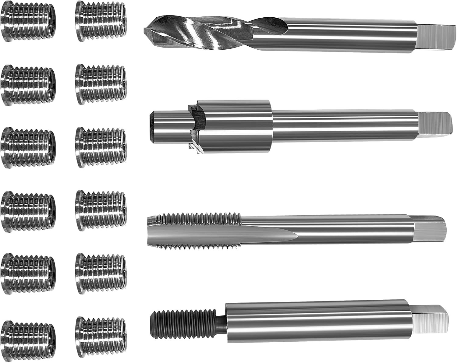 M9*1.25 Metric Thread Repair kit,12 12.5MM Stainless Steel Inserts