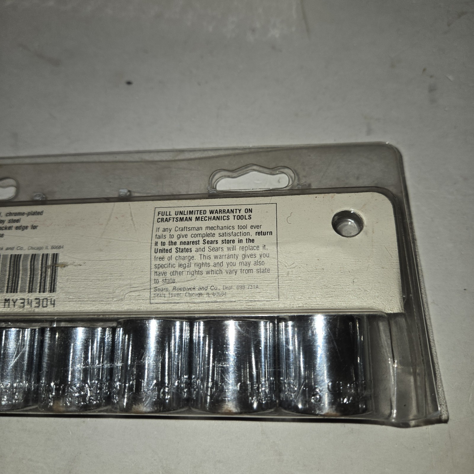 Sears Craftsman USA SAE 3/8″ Drive Socket Set 6pt 34304 G Series Socket Set of 8