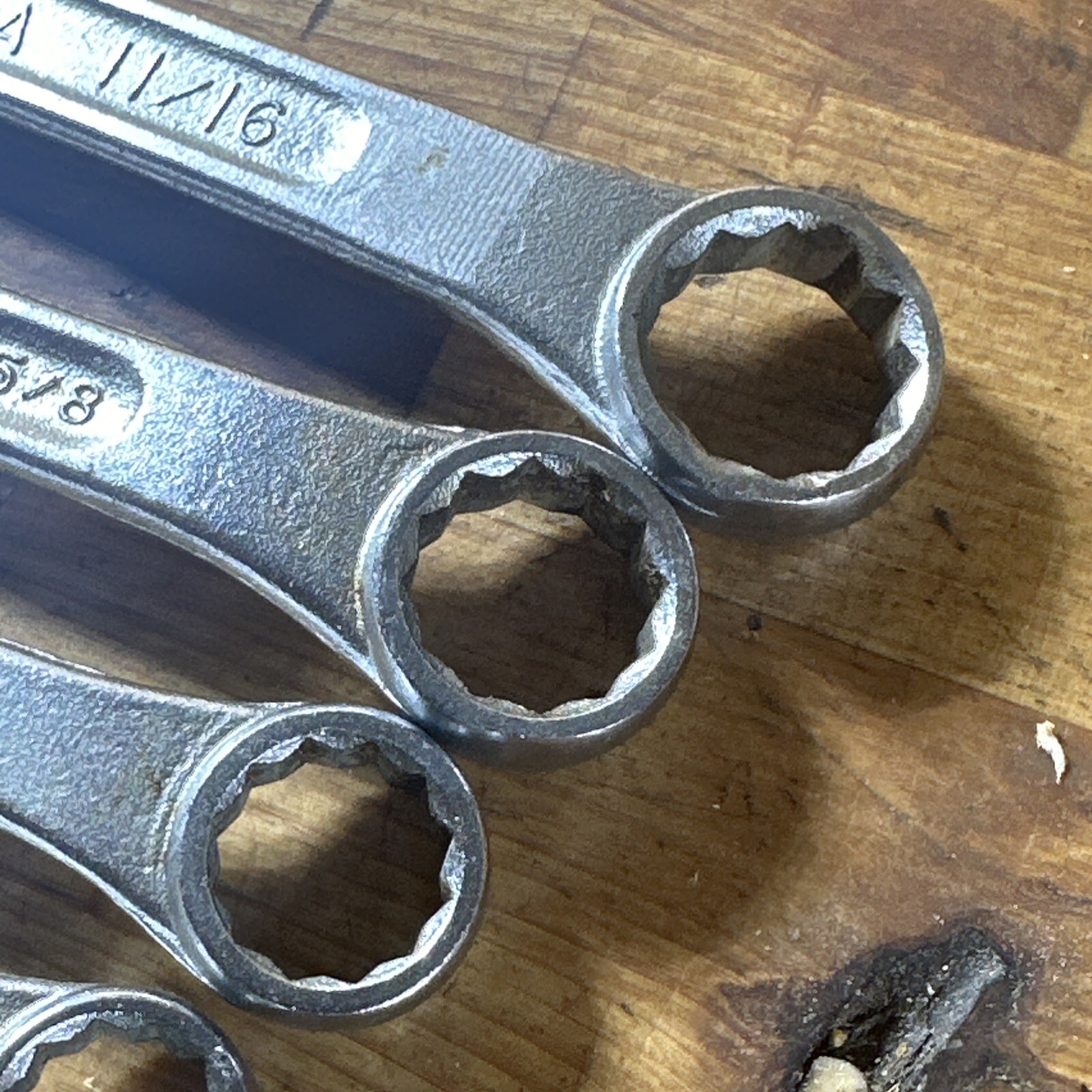 Vintage Sears Companion USA Combination Wrench Set 6 Pc. SAE 3/8-11/16 Inch