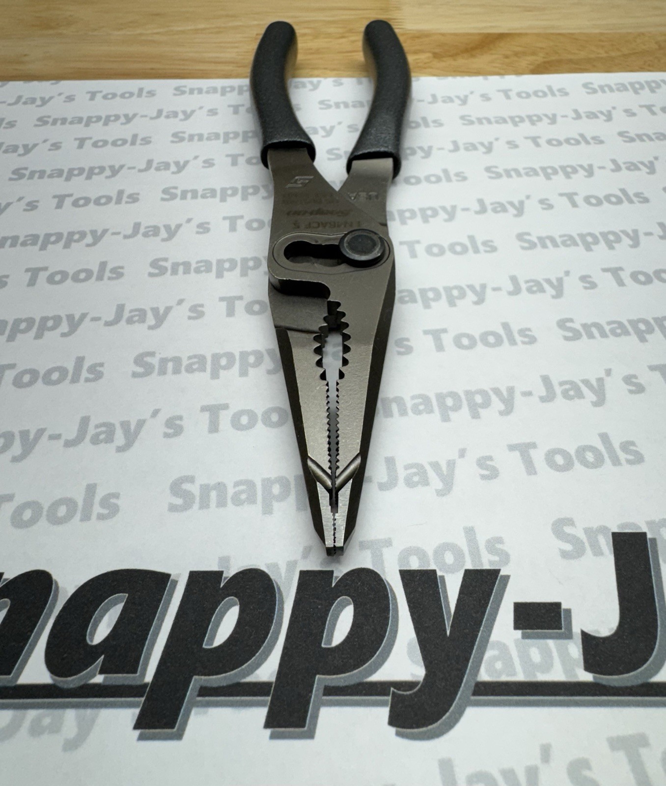 Snap-on Tools USA NEW TITANIUM 7″ Talon Grip Long Nose Slip Joint Pliers LN46ACF